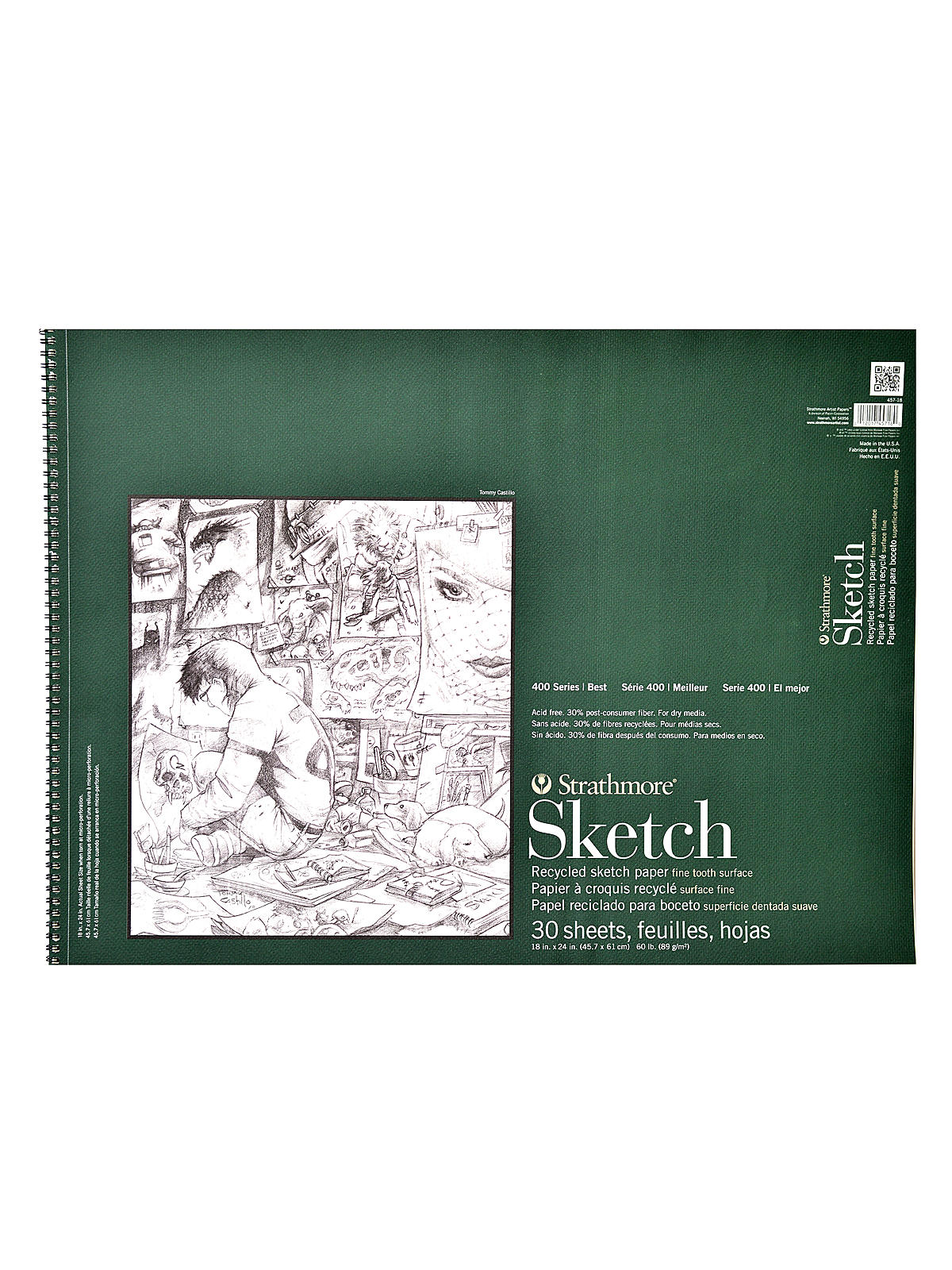 Series 400 Premium Recycled Sketch Pads 18 in. x 24 in. 30 sheets