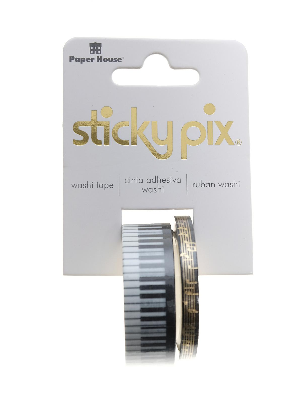 Washi Tape Rolls Sticky Pix Music Pack Of 2