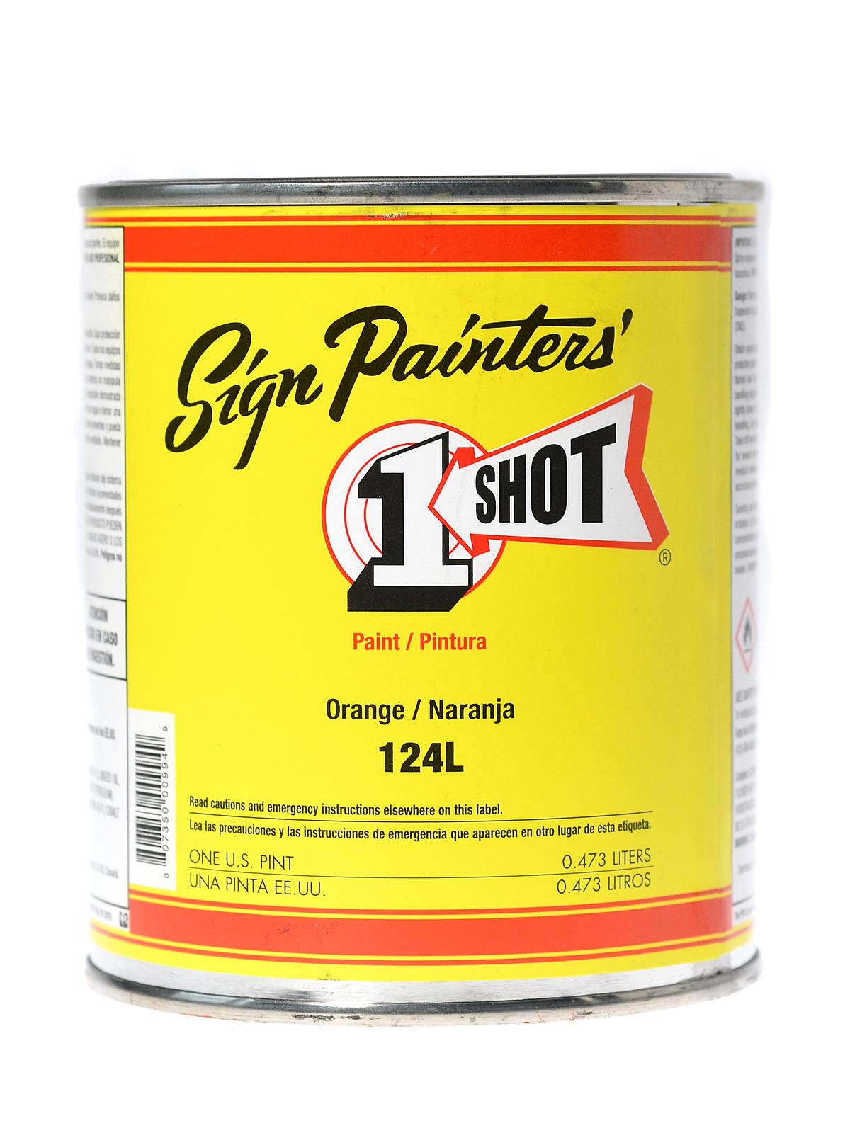 Lettering Enamel orange pint 124L
