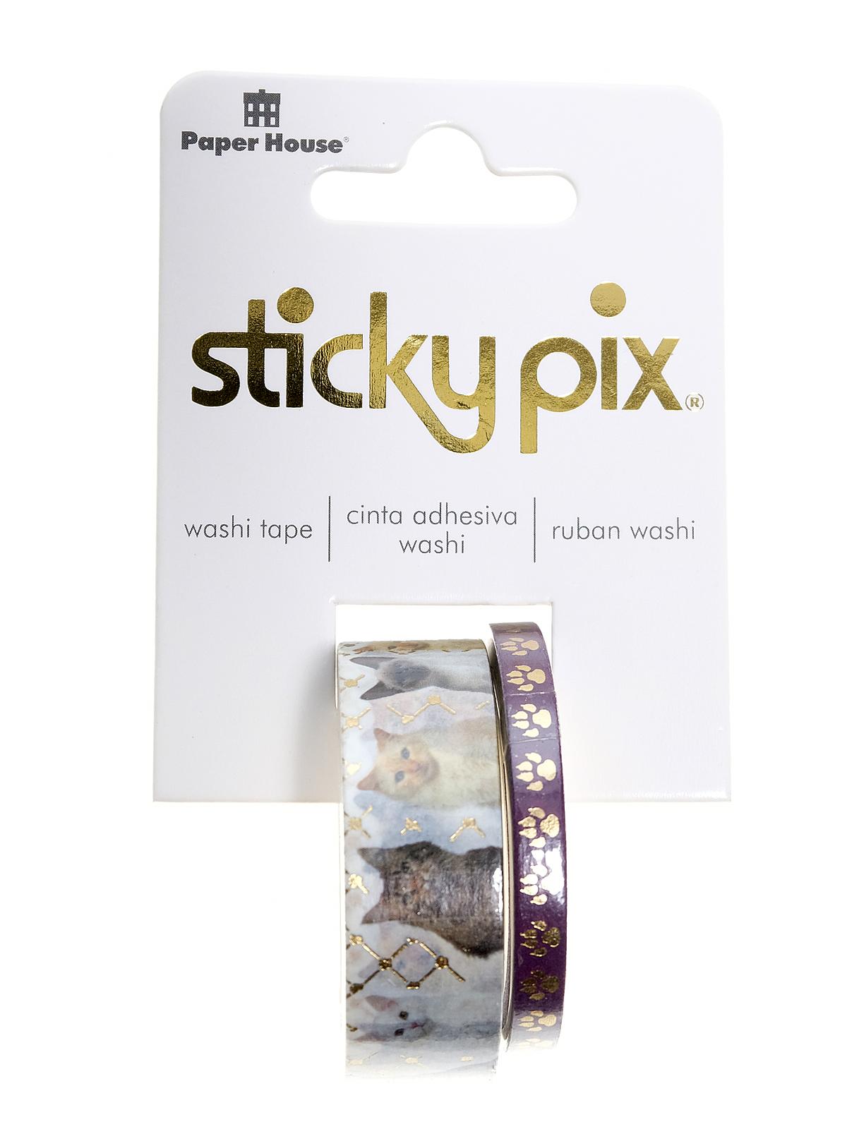 Sticky Pix Washi Tape Cats Pack Of 2