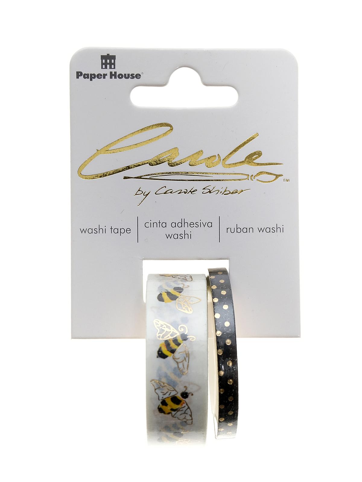 Washi Tape Rolls Carole Shiber Bees Pack Of 2