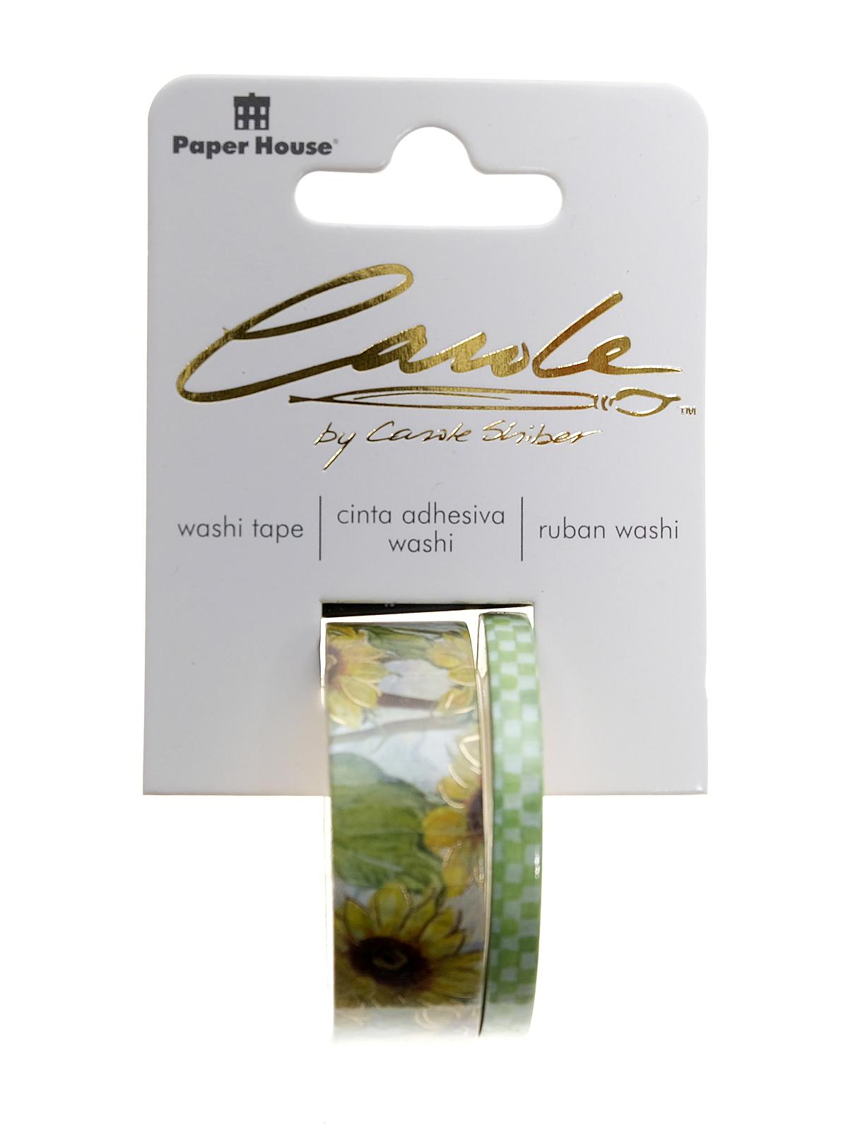 Washi Tape Rolls carole shiber sunflower pack of 2