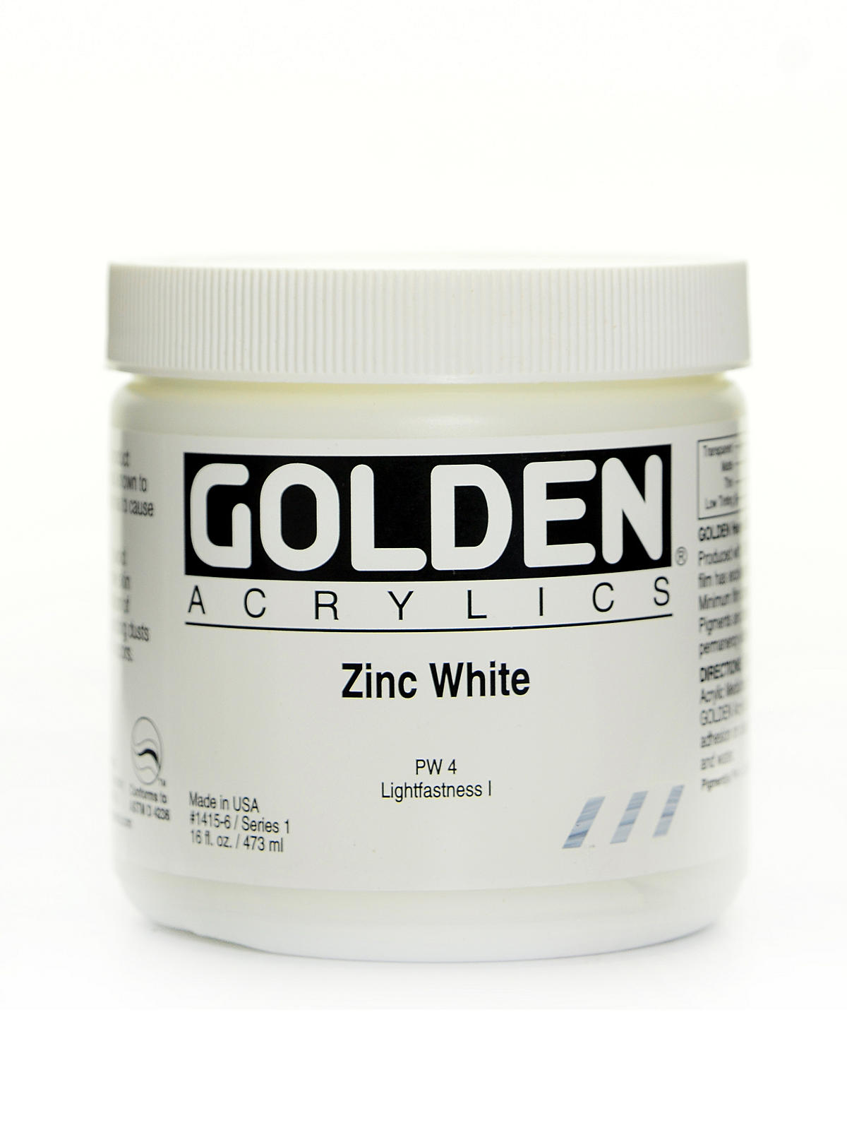 Heavy Body Acrylics zinc white 16 oz.