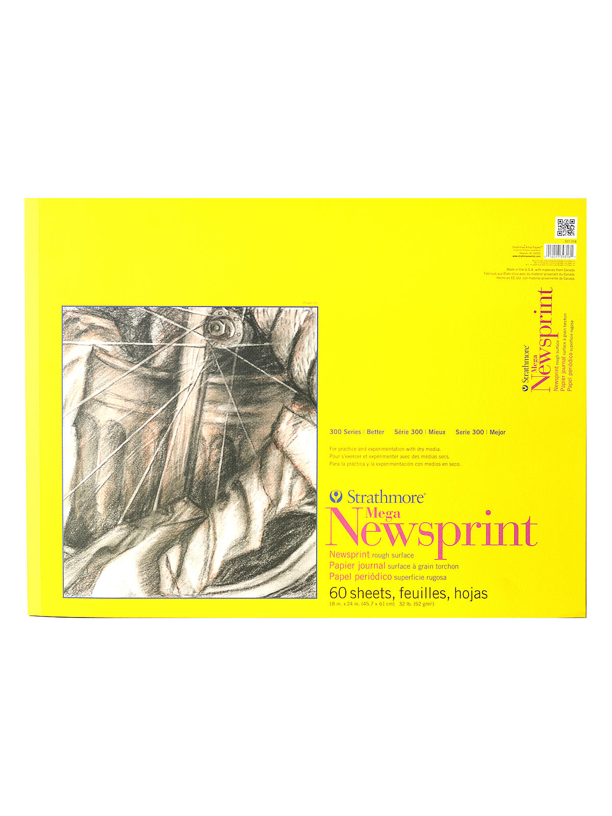 300 Series Newsprint Paper Pads rough 60 sheets 18 in. x 24 in.