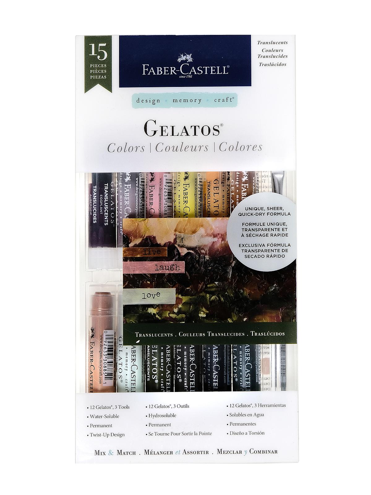 Gelatos Color Sets translucents 15 pieces