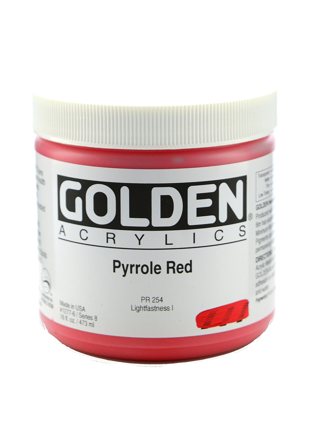 Heavy Body Acrylics pyrrole red 16 oz.
