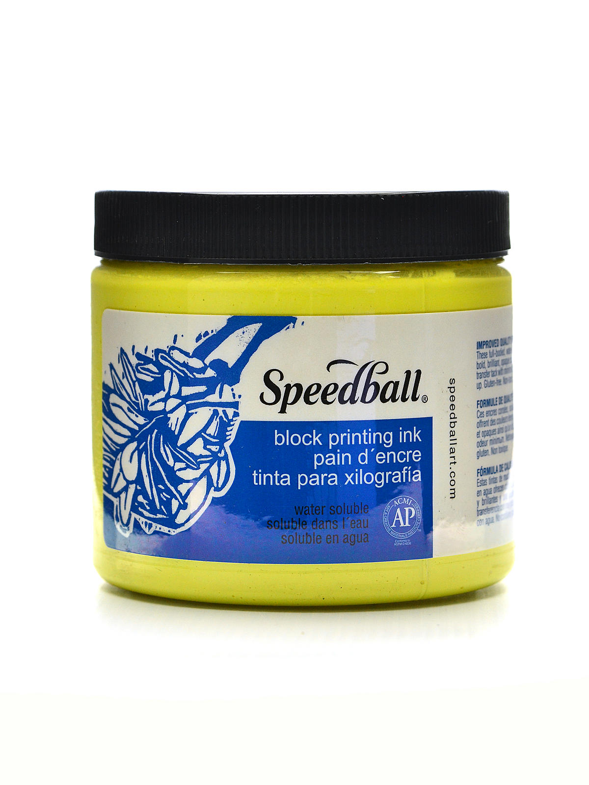 Block Printing Water Soluble Ink yellow 16 oz.