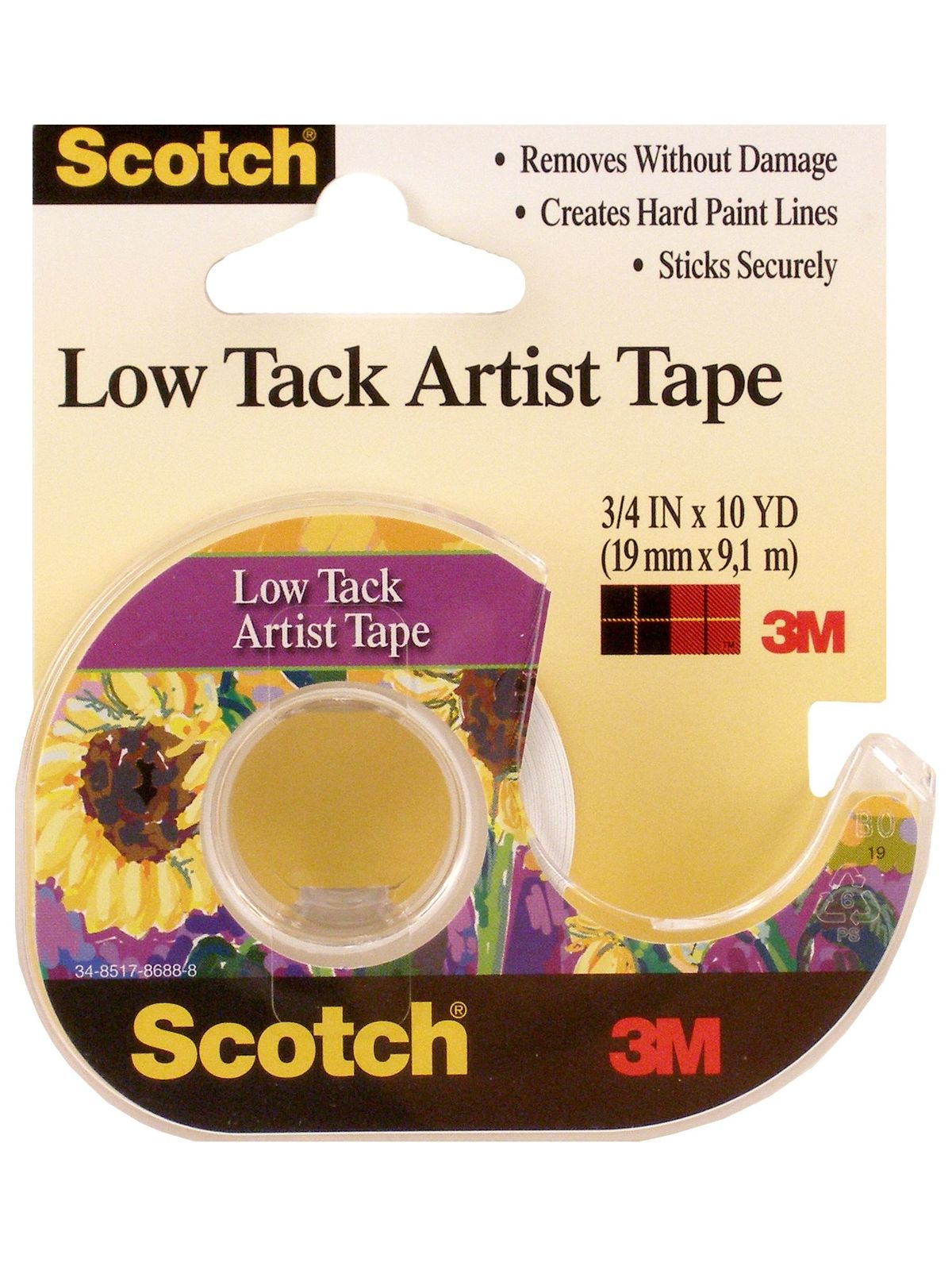 Scotch Low Tack Artist Tape 3 4 In. X 10 Yd.
