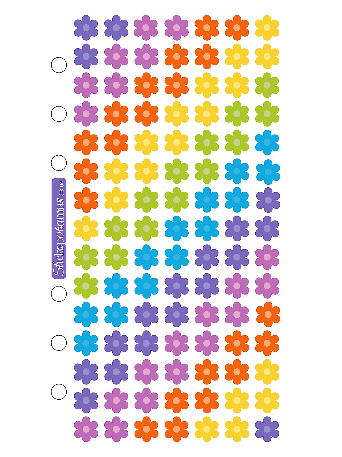Classic Stickers jelly flowers 105 pieces
