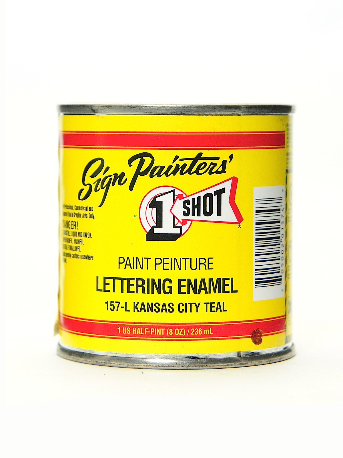 Lettering Enamel Kansas City teal half pint 157L