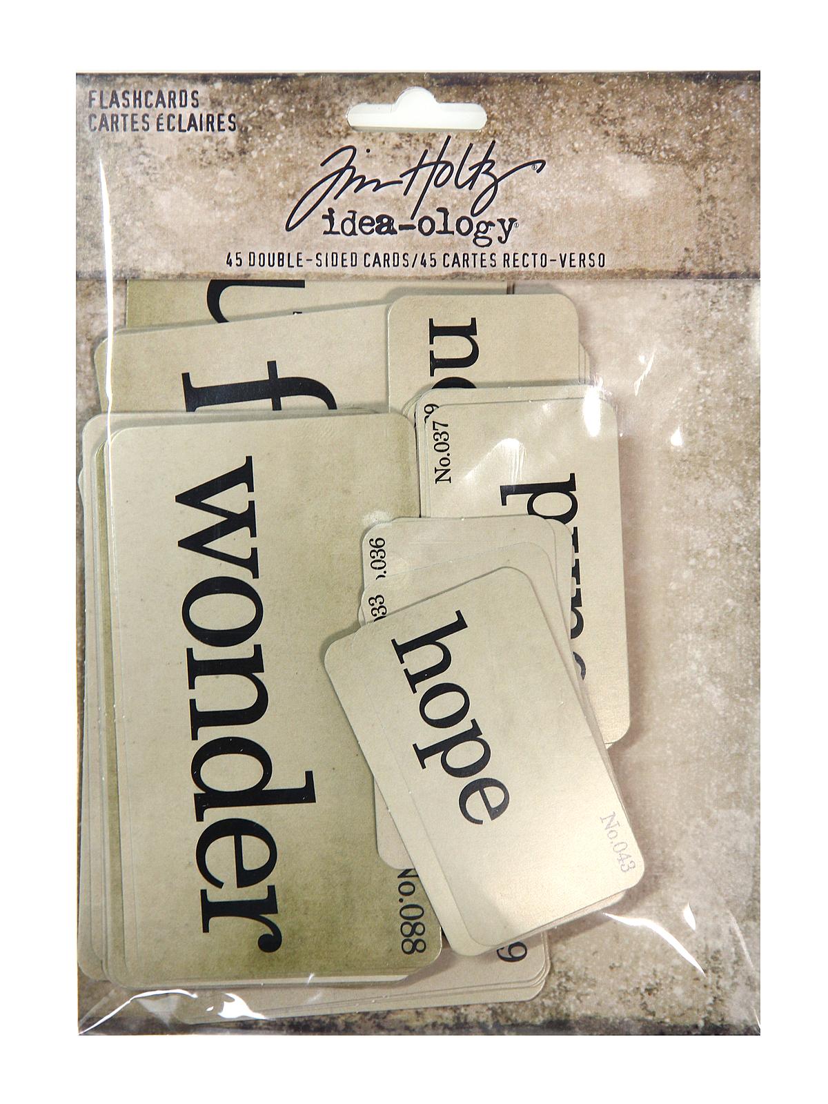 Idea-ology Paperie flashcards, double-sided, 3 sizes 45 pieces