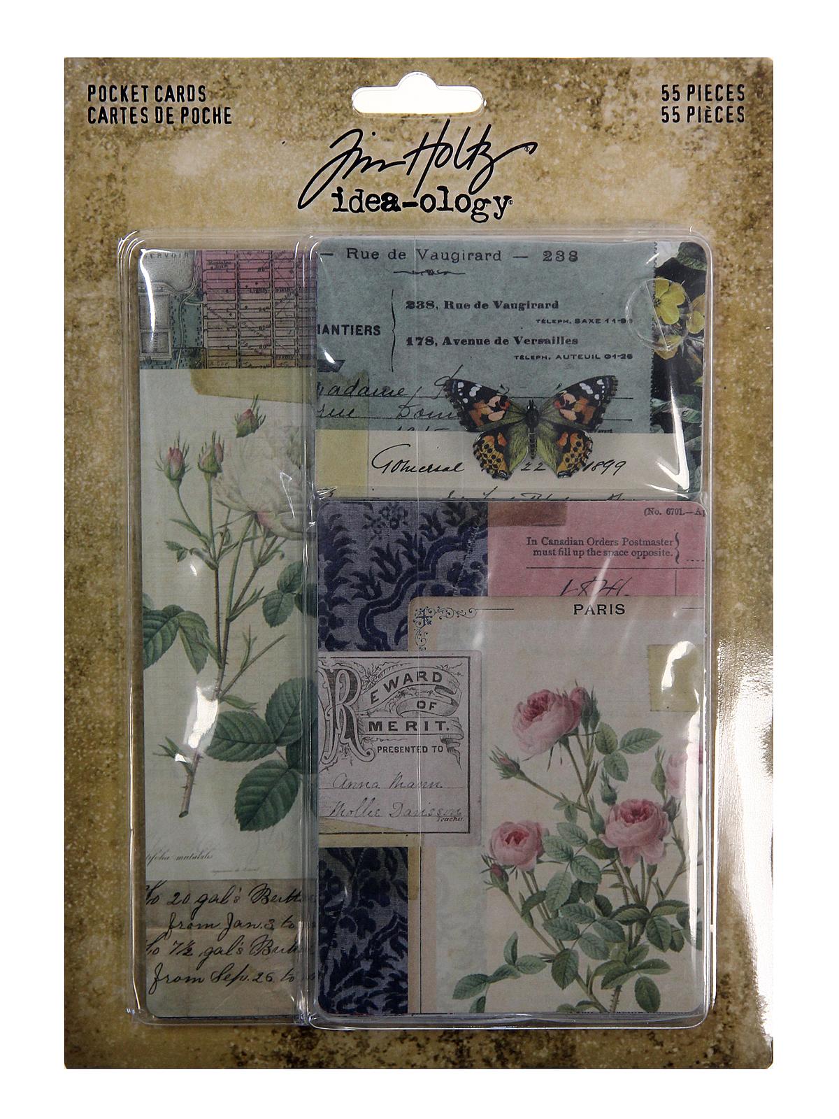 Idea-ology Paperie pocket cards, 2 sizes 55 pieces