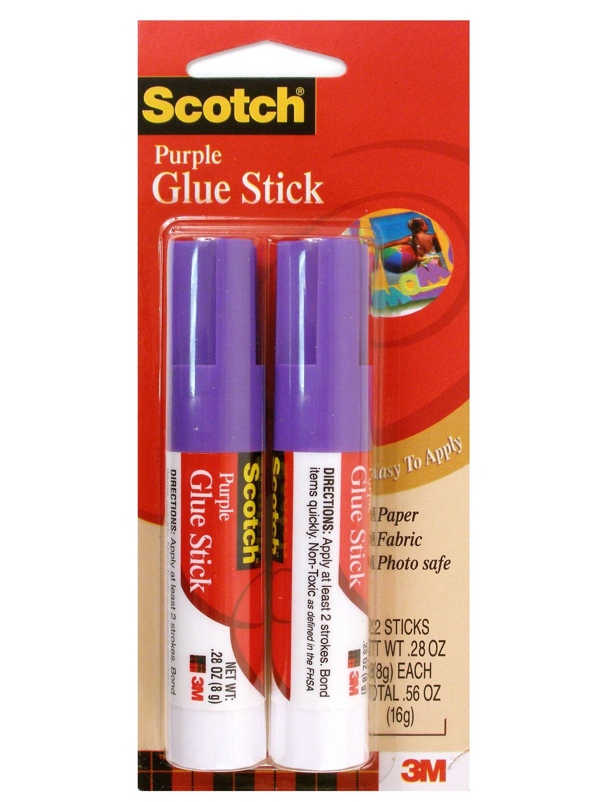 Purple Glue Sticks 0.25 oz. pack of 2 6108-2N