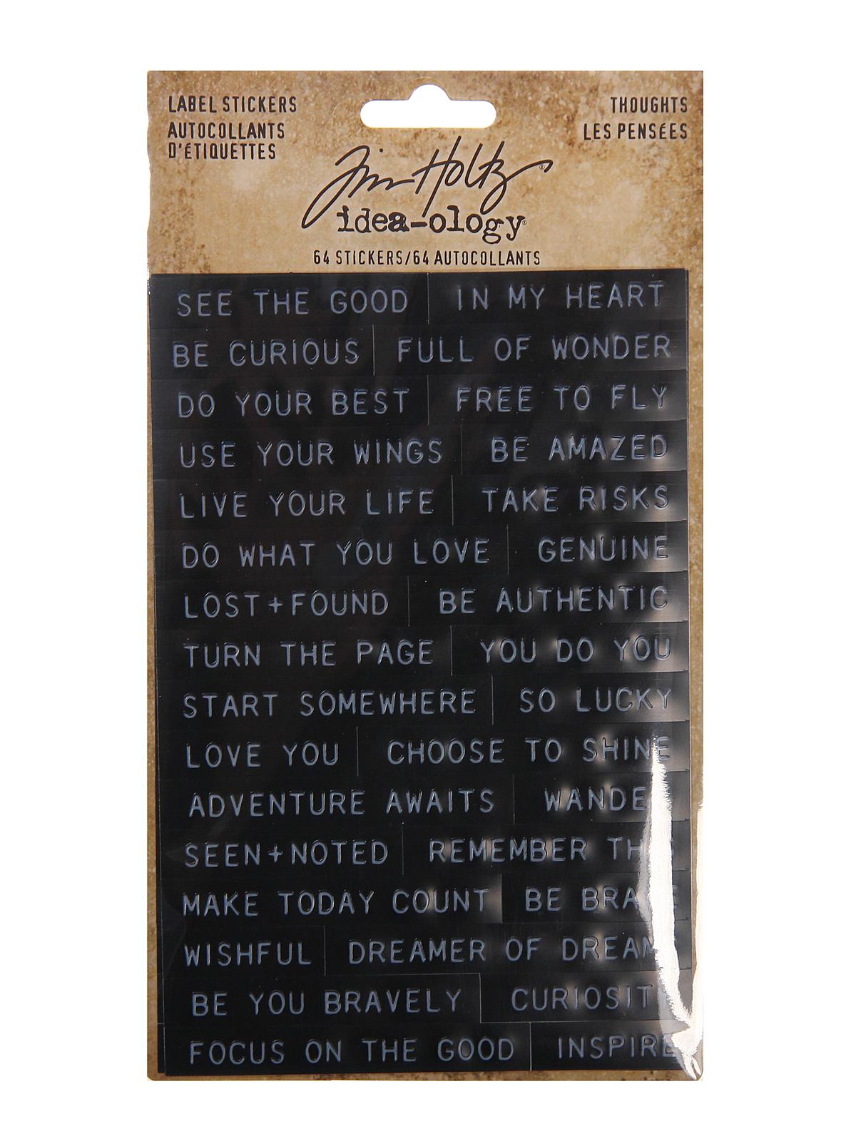 Idea-ology Paperie label stickers thoughts 64 pieces