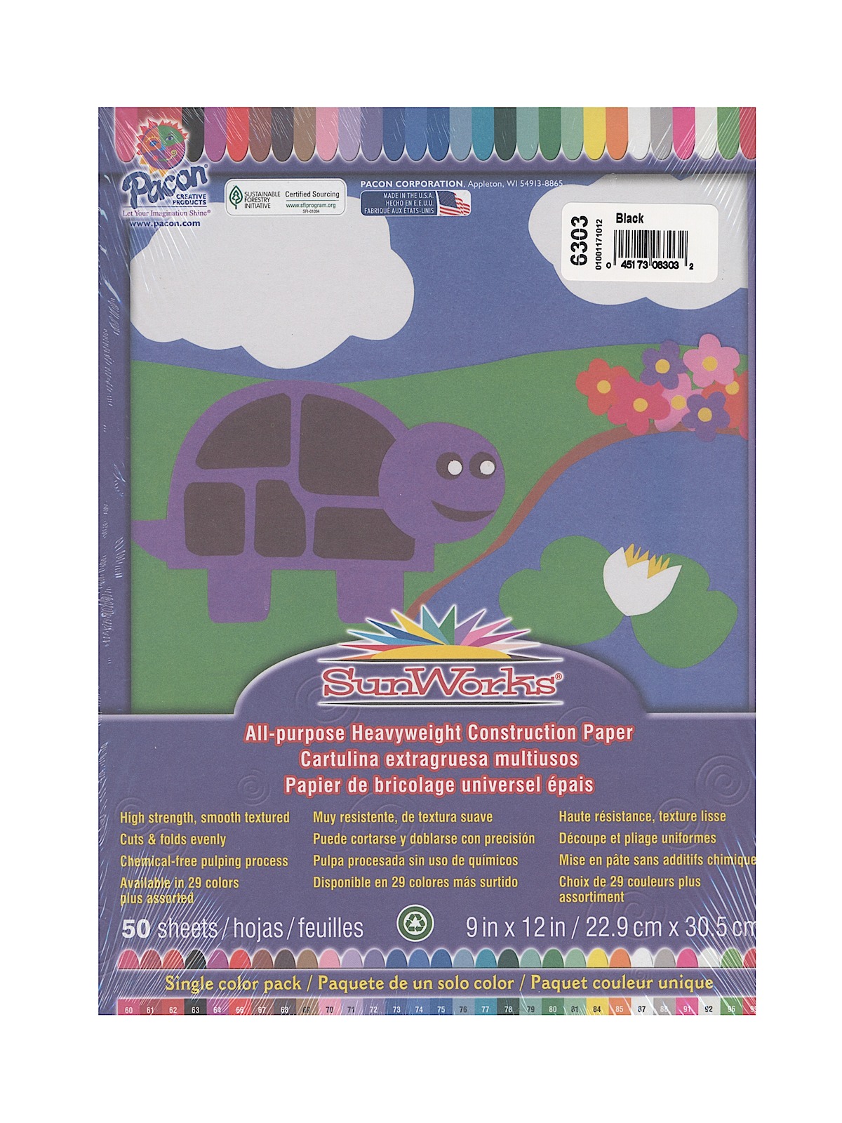Sunworks Construction Paper black 9 in. x 12 in.