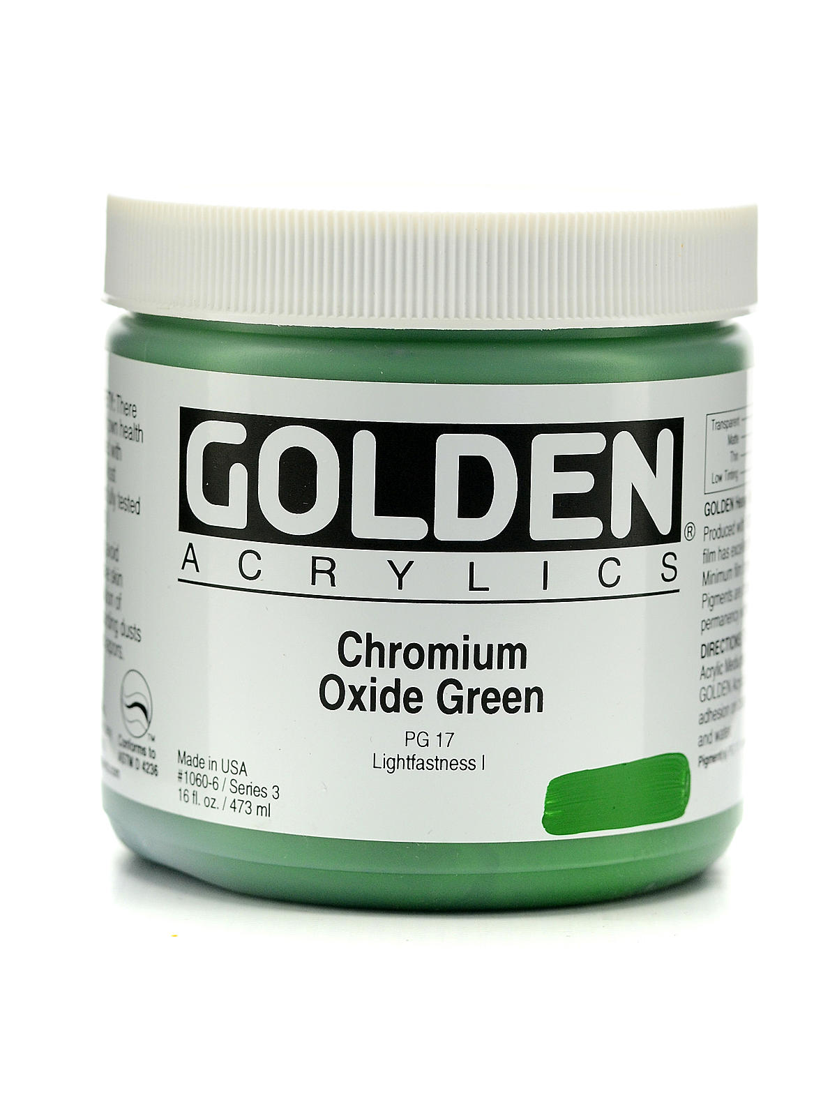 Heavy Body Acrylics chromium oxide green 16 oz.