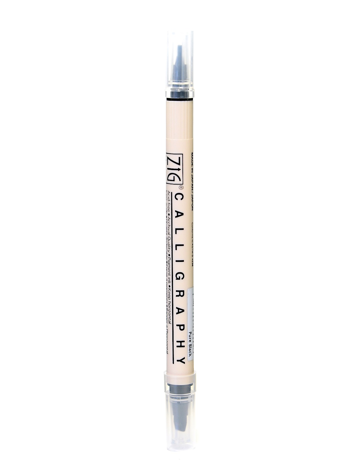 Memory System Double Sided Calligraphy Marker pure black