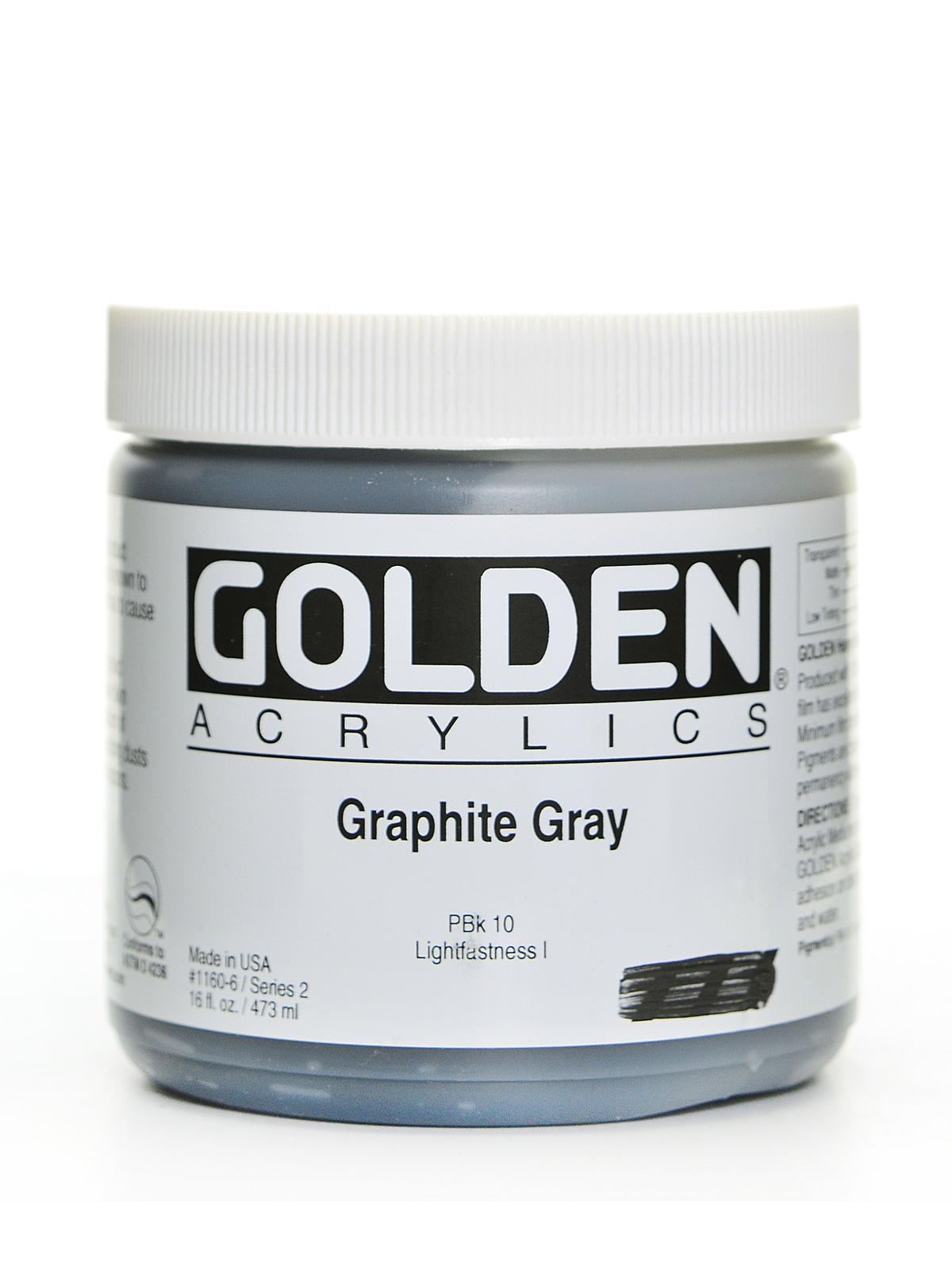 Heavy Body Acrylics Graphite Gray 16 Oz.