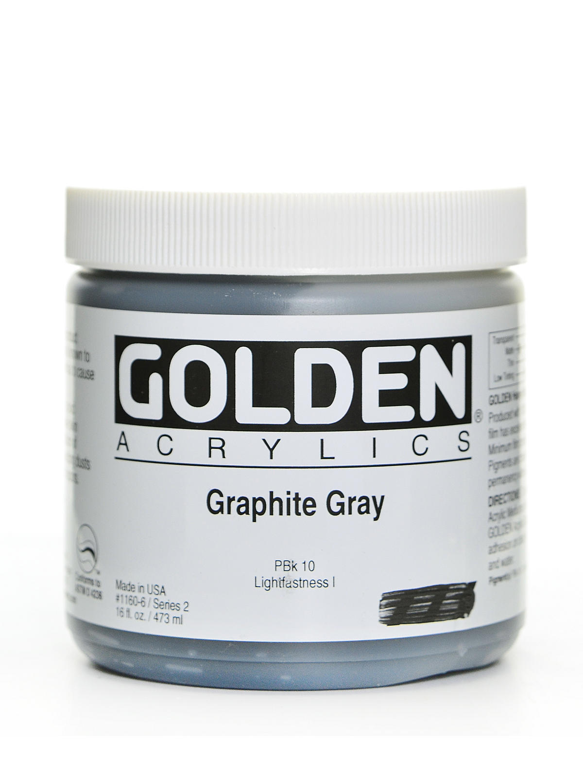 Heavy Body Acrylics graphite gray 16 oz.