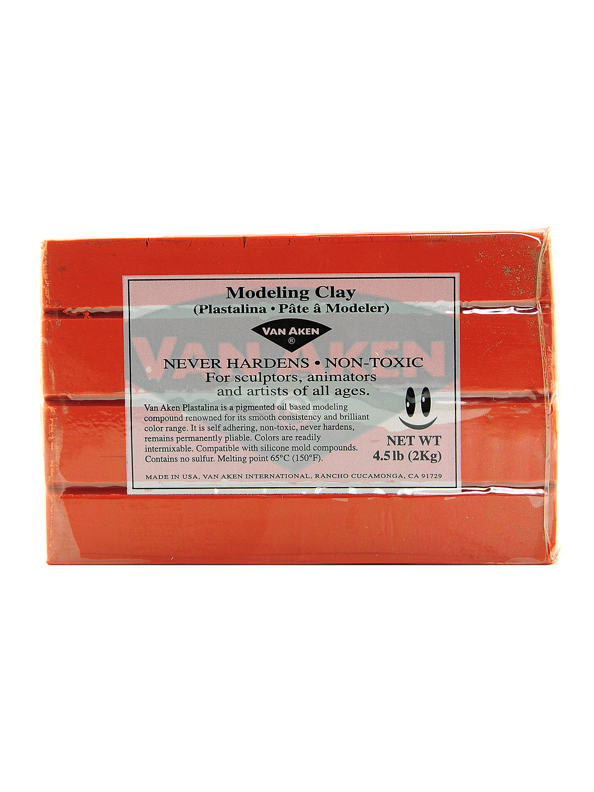 Plastalina Modeling Clay terra cotta 4 1 2 lb. bar