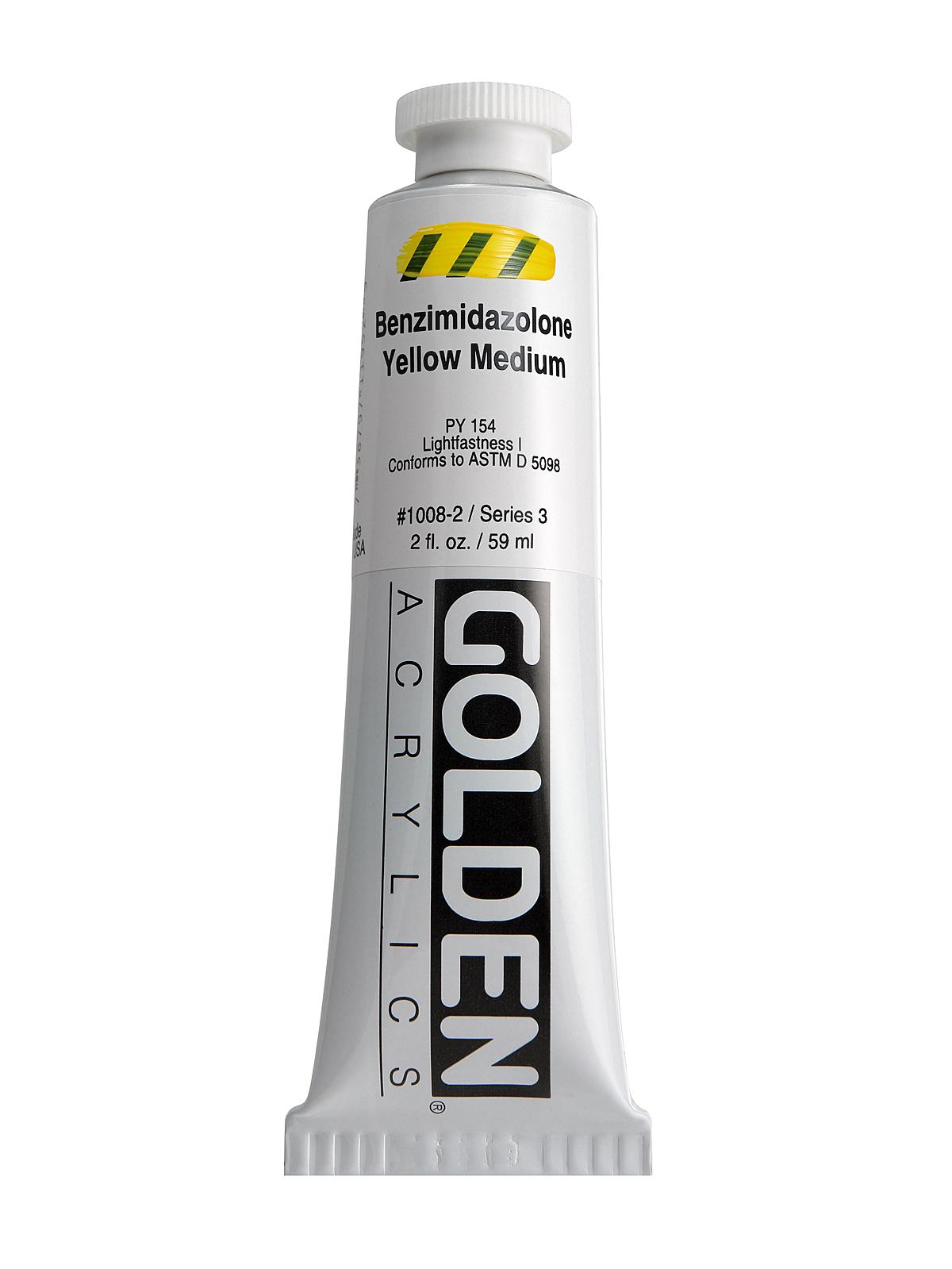Heavy Body Acrylics benzimidazalone yellow medium 2 oz.