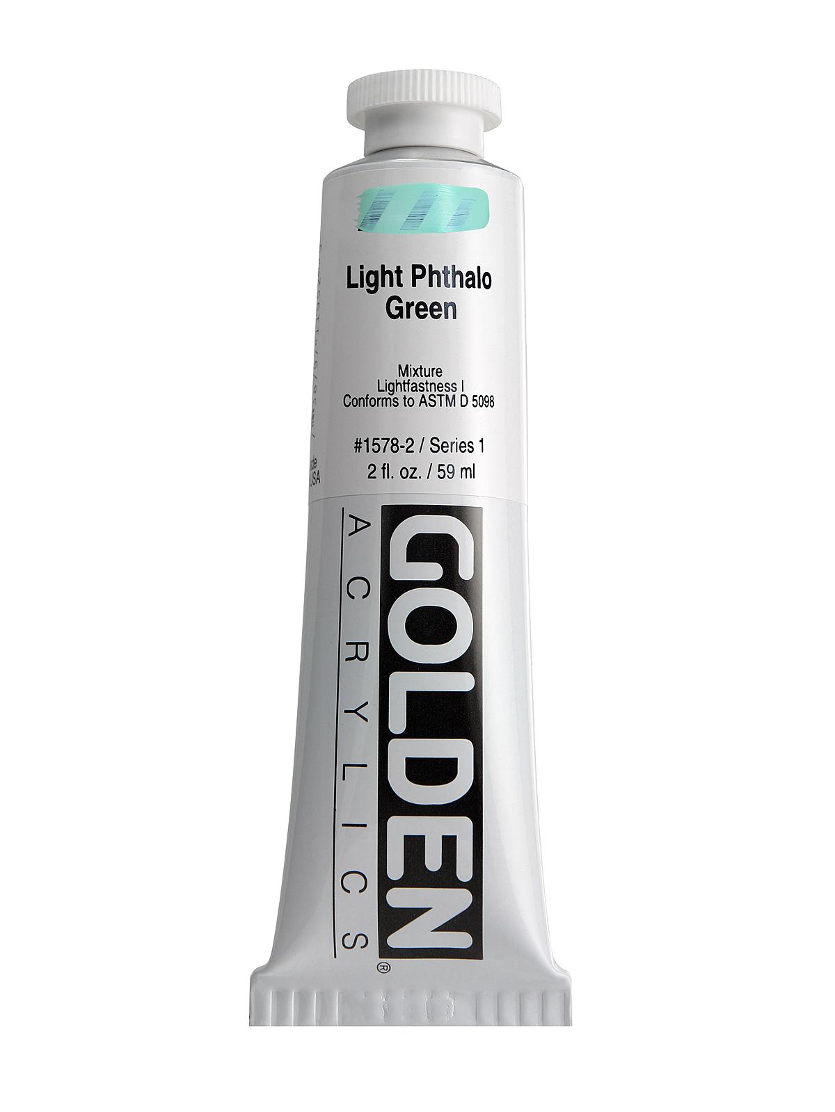 Heavy Body Acrylics light phthalo green 2 oz.