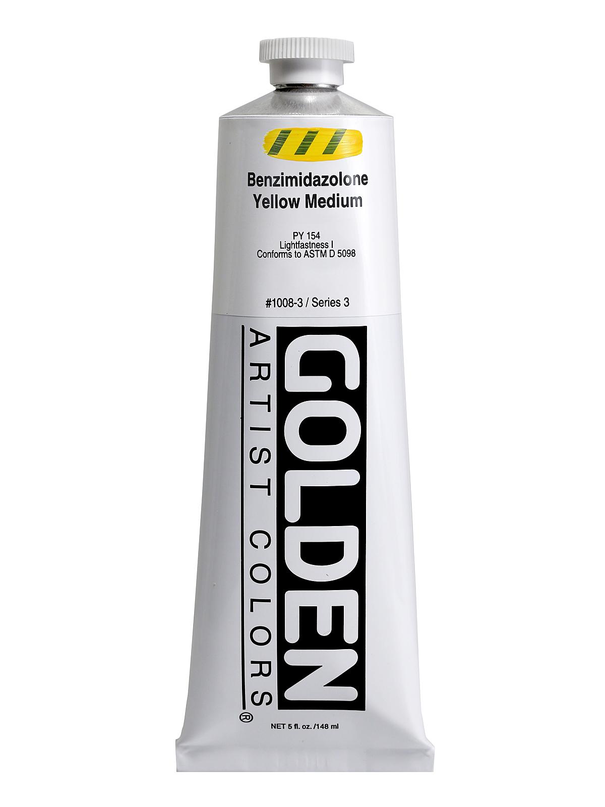 Heavy Body Acrylics benzimidazalone yellow medium 5 oz.