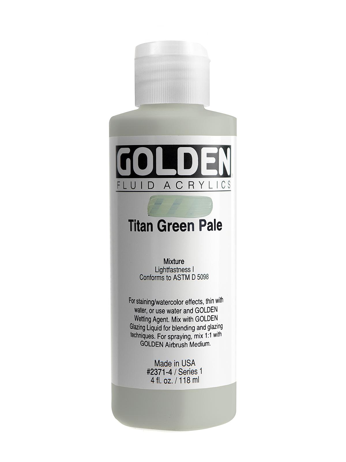Fluid Acrylics titan green pale 4 oz.