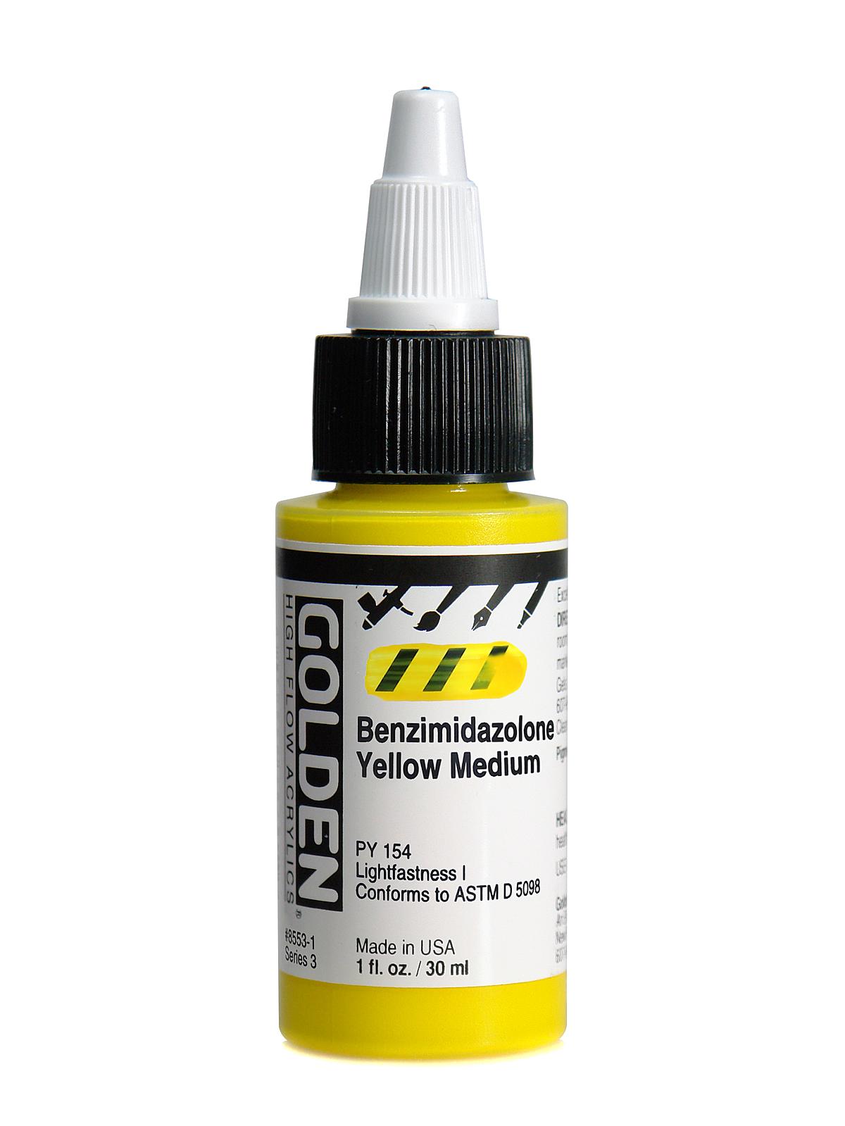 High Flow Acrylics benzimidazalone yellow 1 oz.