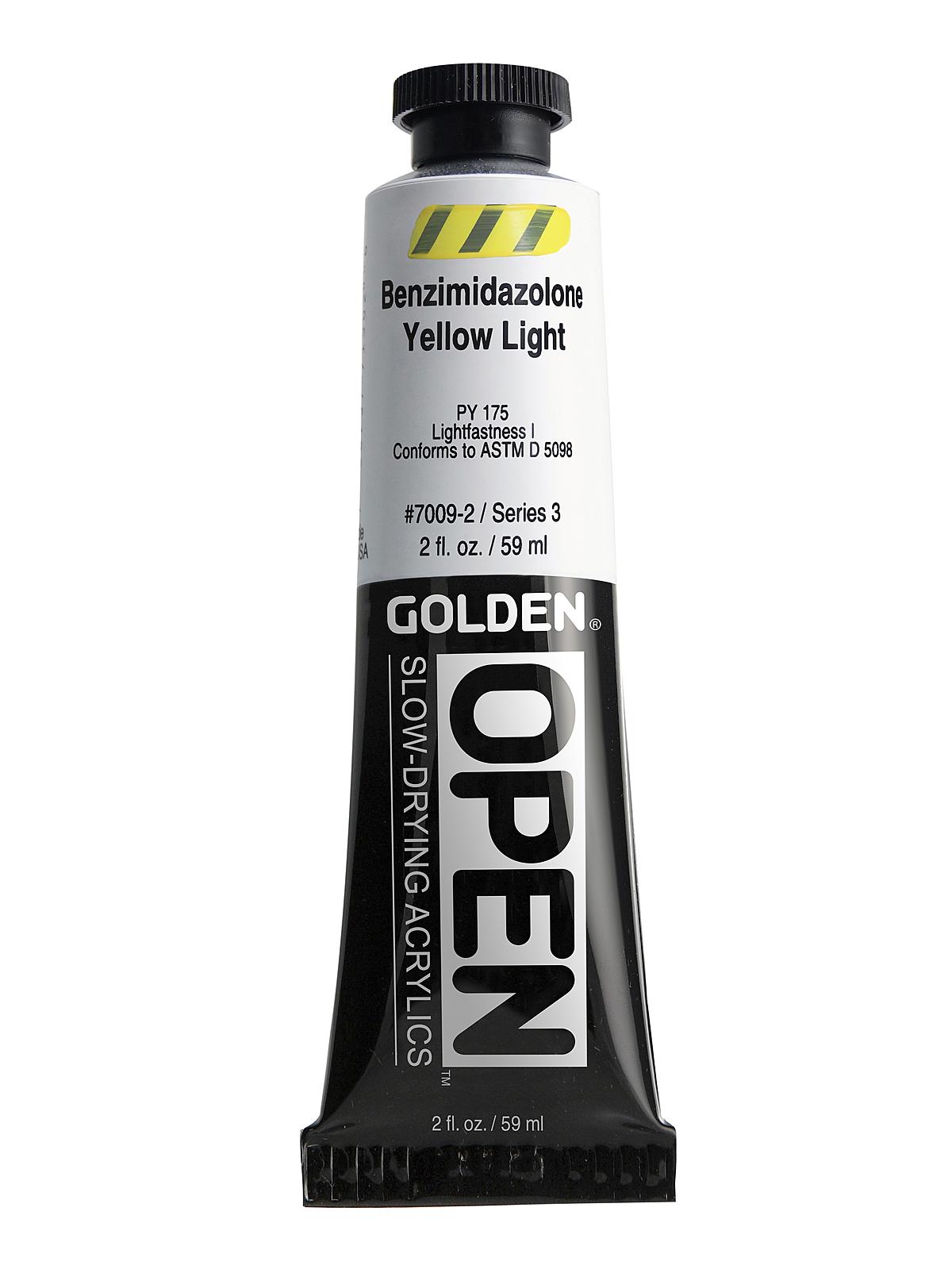 OPEN Acrylic Colors benzimidazalone yellow light 2 oz. tube