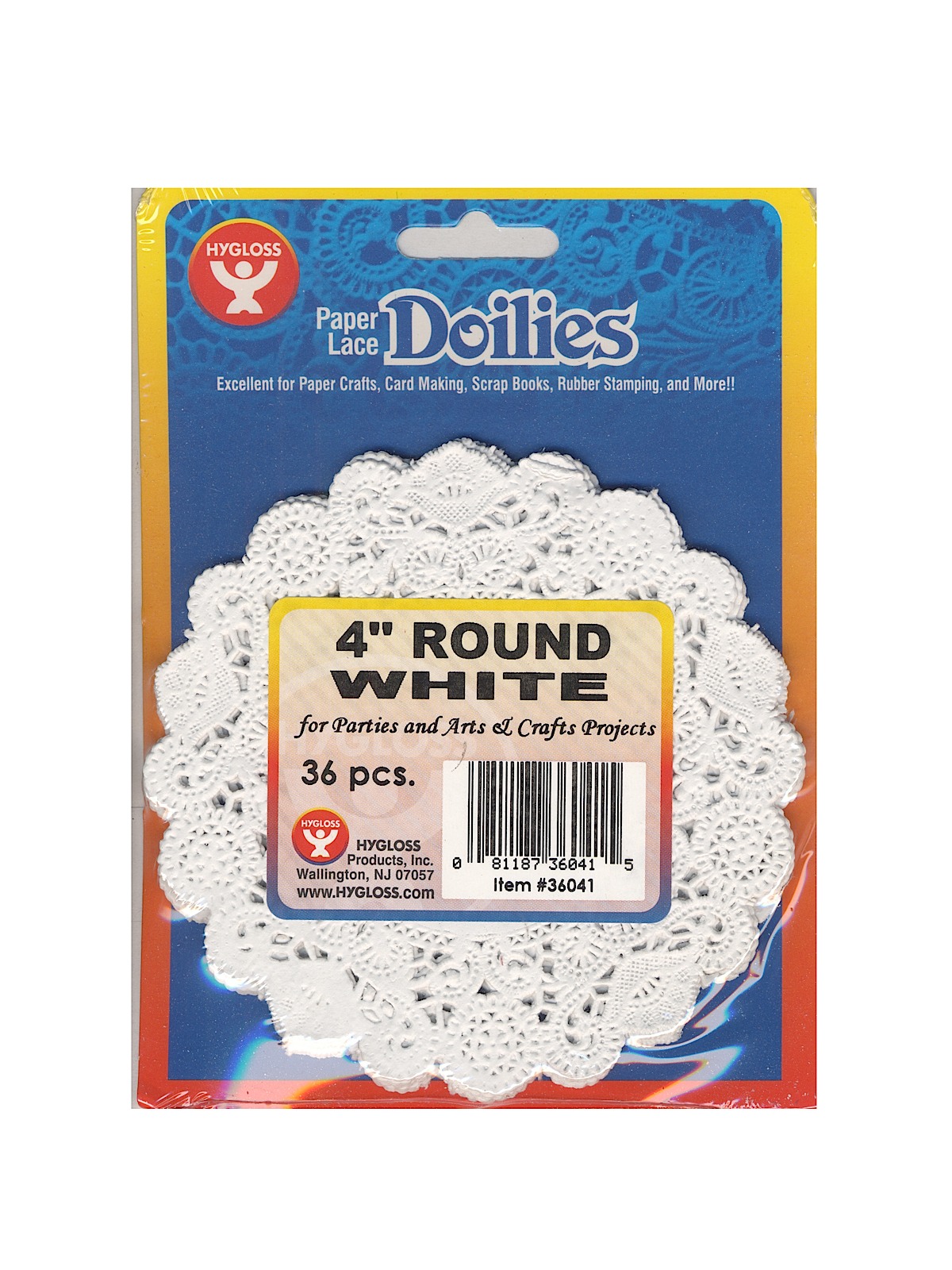 Lace Paper Doilies 4 In. Round White Pack Of 36