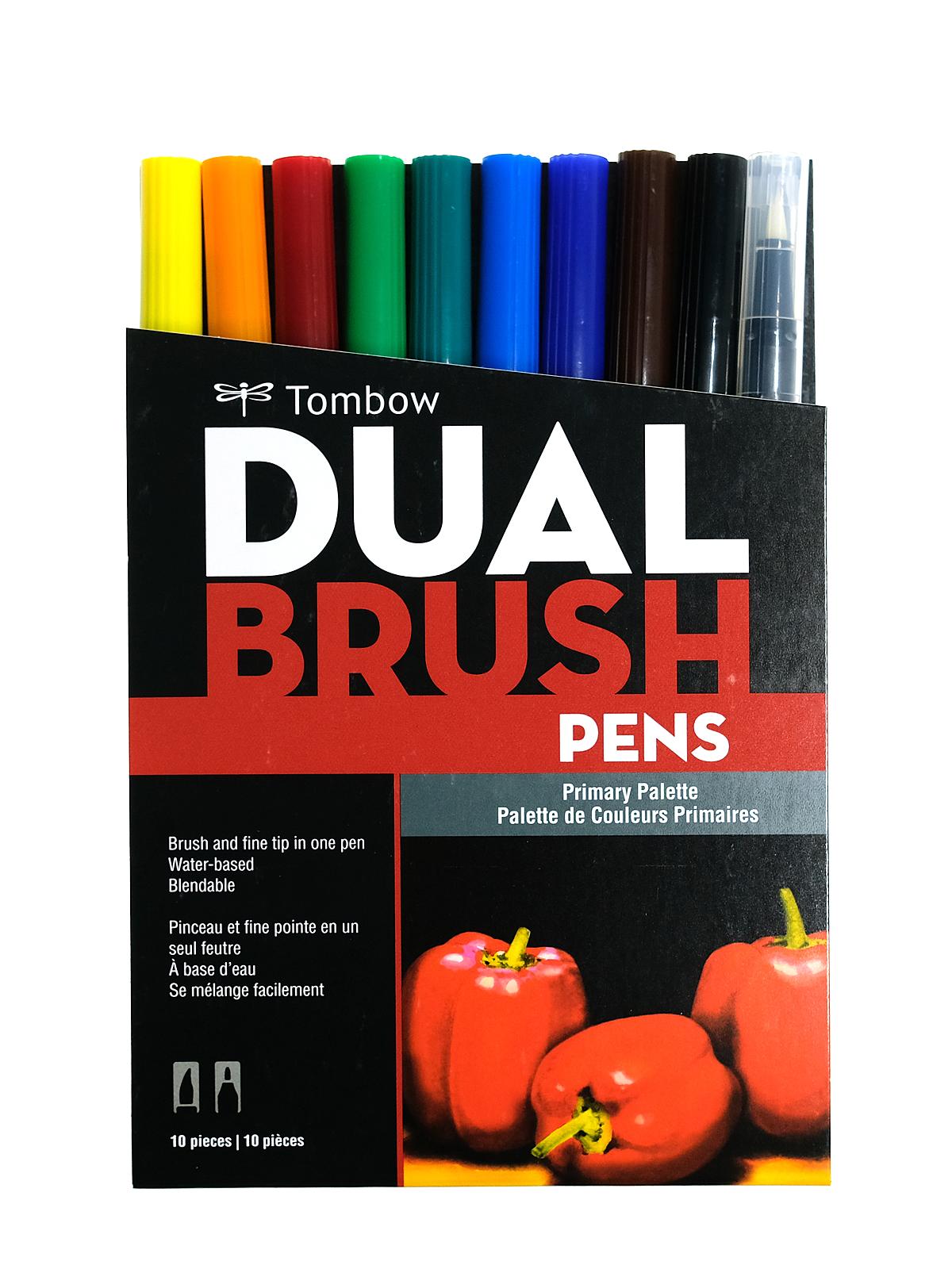 Dual End Brush Pen Sets Primary Set Of 10