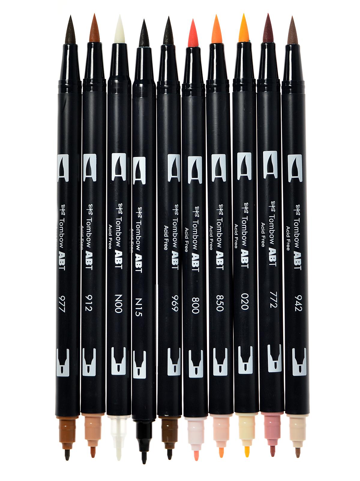 Dual End Brush Pen Sets portrait set of 10