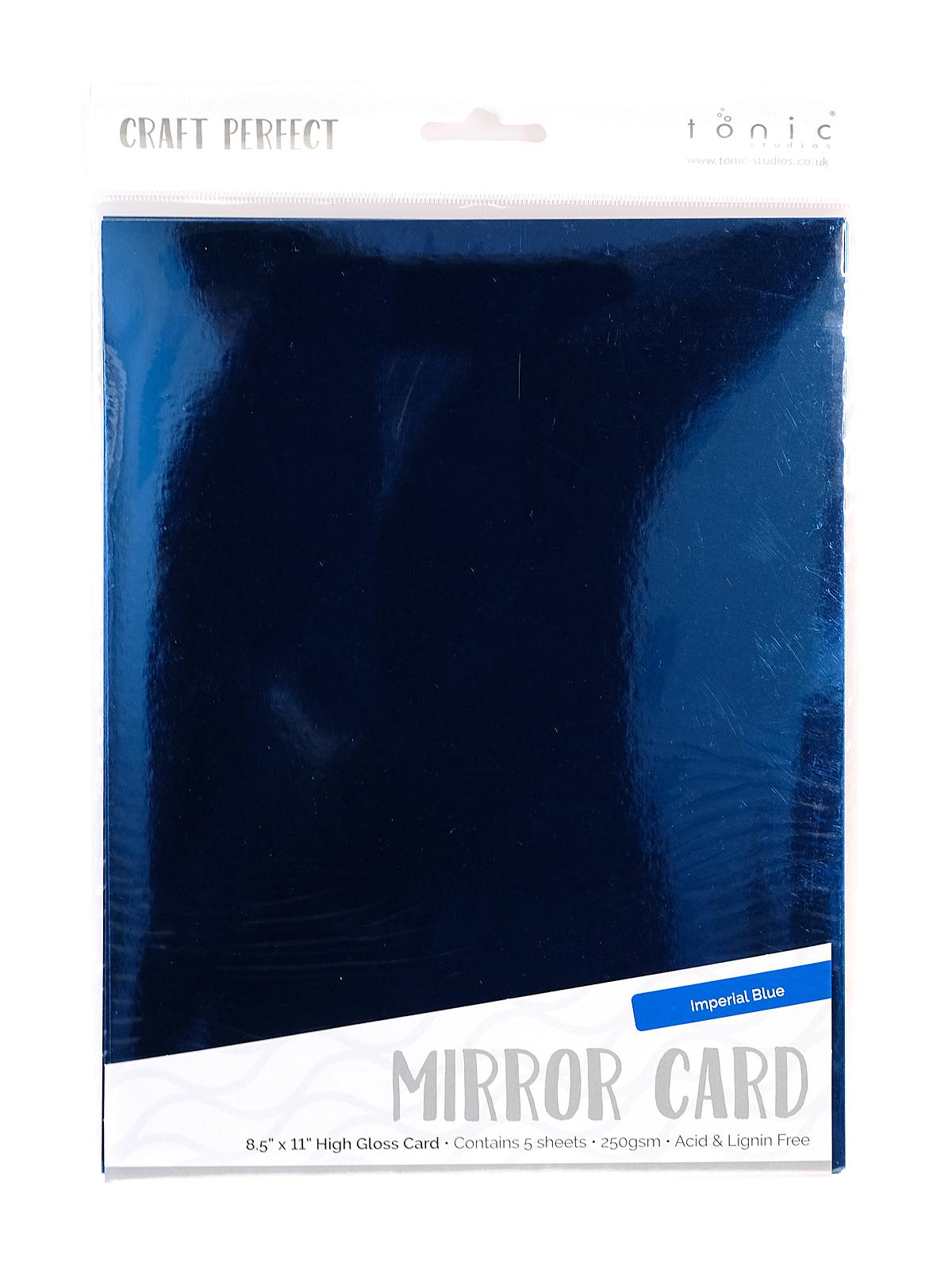 Craft Perfect Mirror Card imperial blue 8 1 2 in. x 11 in. pack of 5