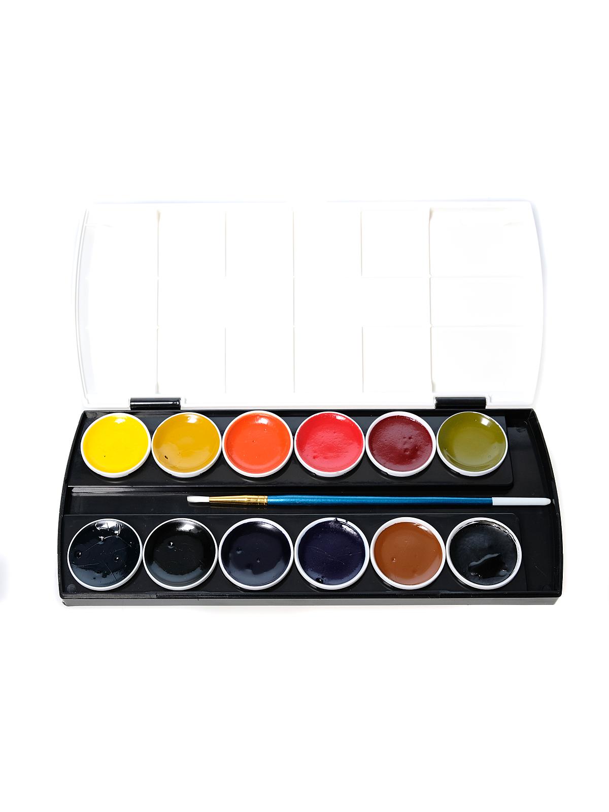 Collegiate Semi-Moist Watercolor Set Matte Set Of 12