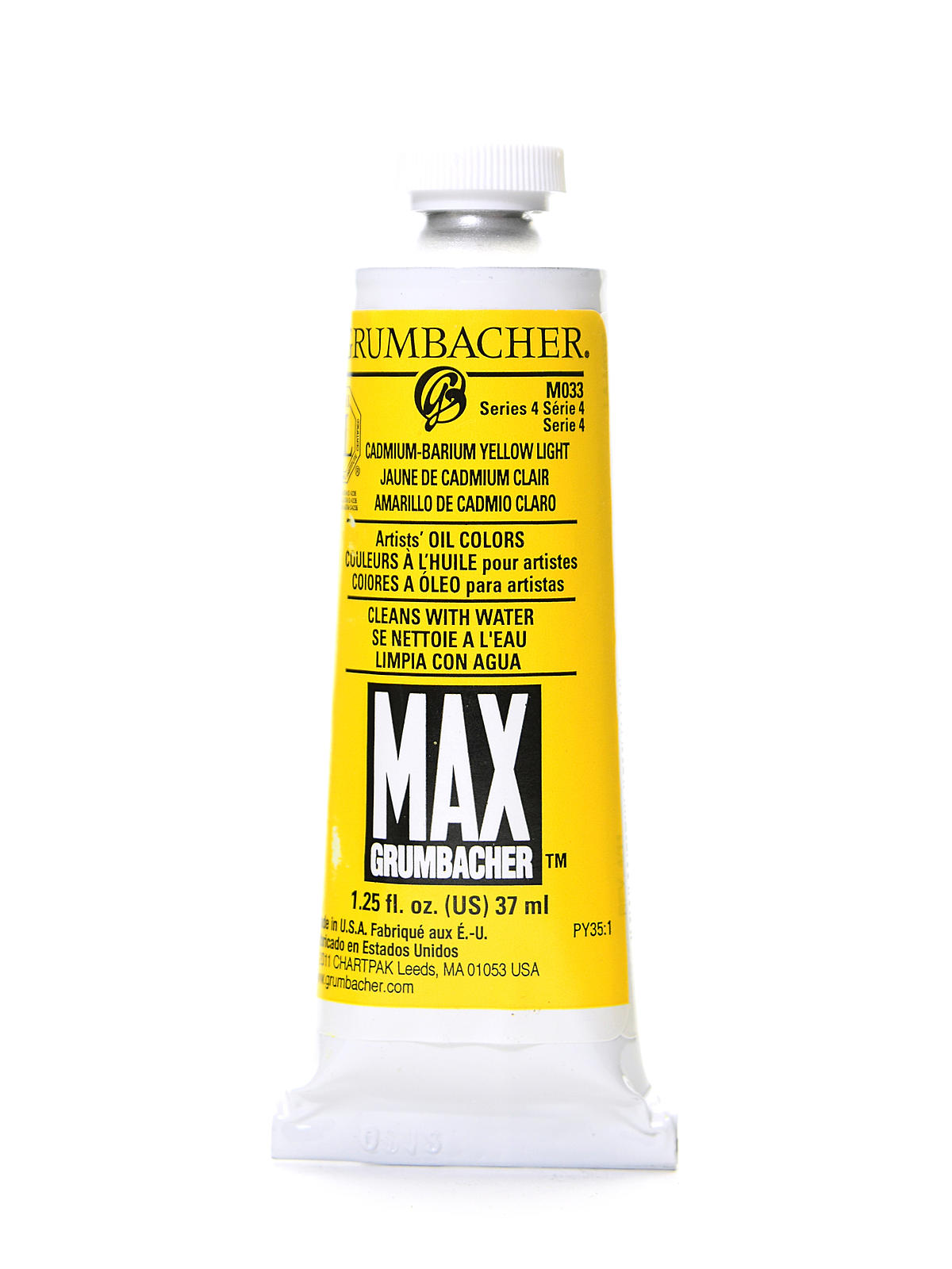 Max Water Miscible Oil Colors cadmium-barium yellow light 1.25 oz.