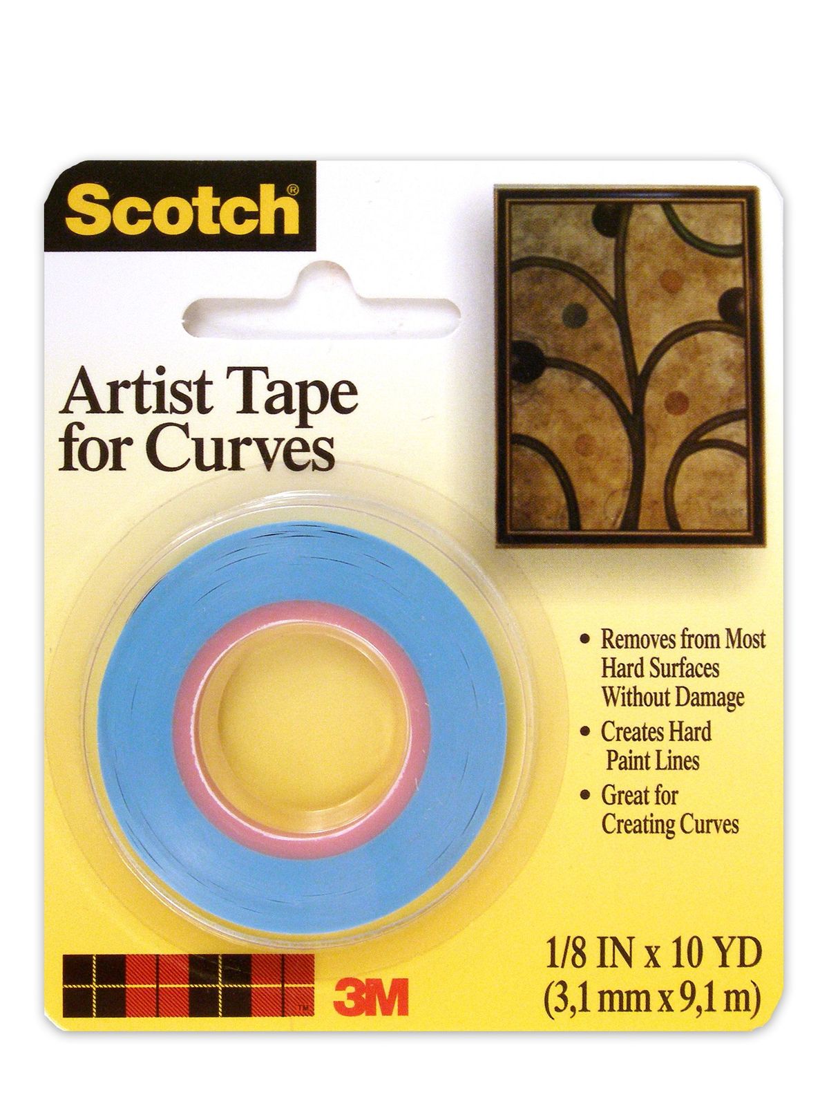 Scotch Artist Tape for Curves 1 8 in. x 10 yd. FA2038