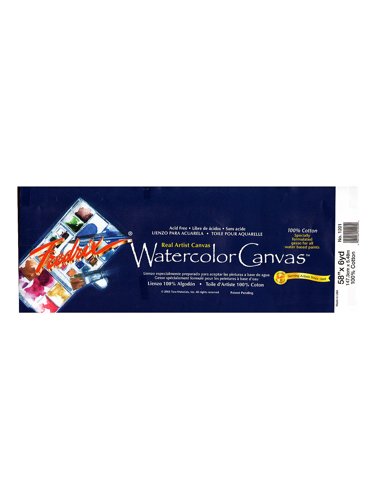 Archival Watercolor Canvas Roll 58 In. X 6 Yd.