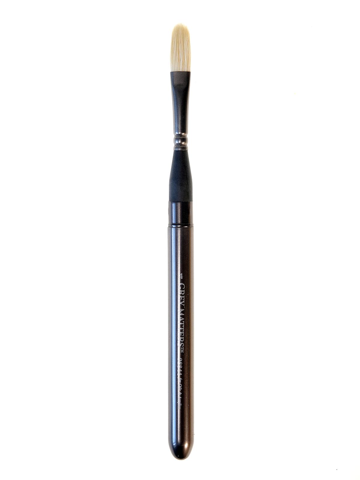 Pocket Brushes bristle oil filbert size 4