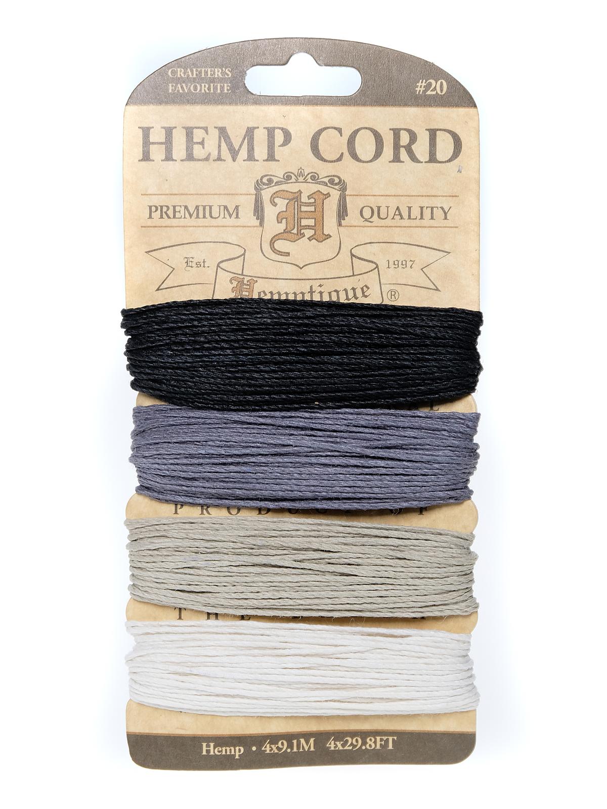 Cord Cards Hemp 9.1 M X 4 Colors Onyx