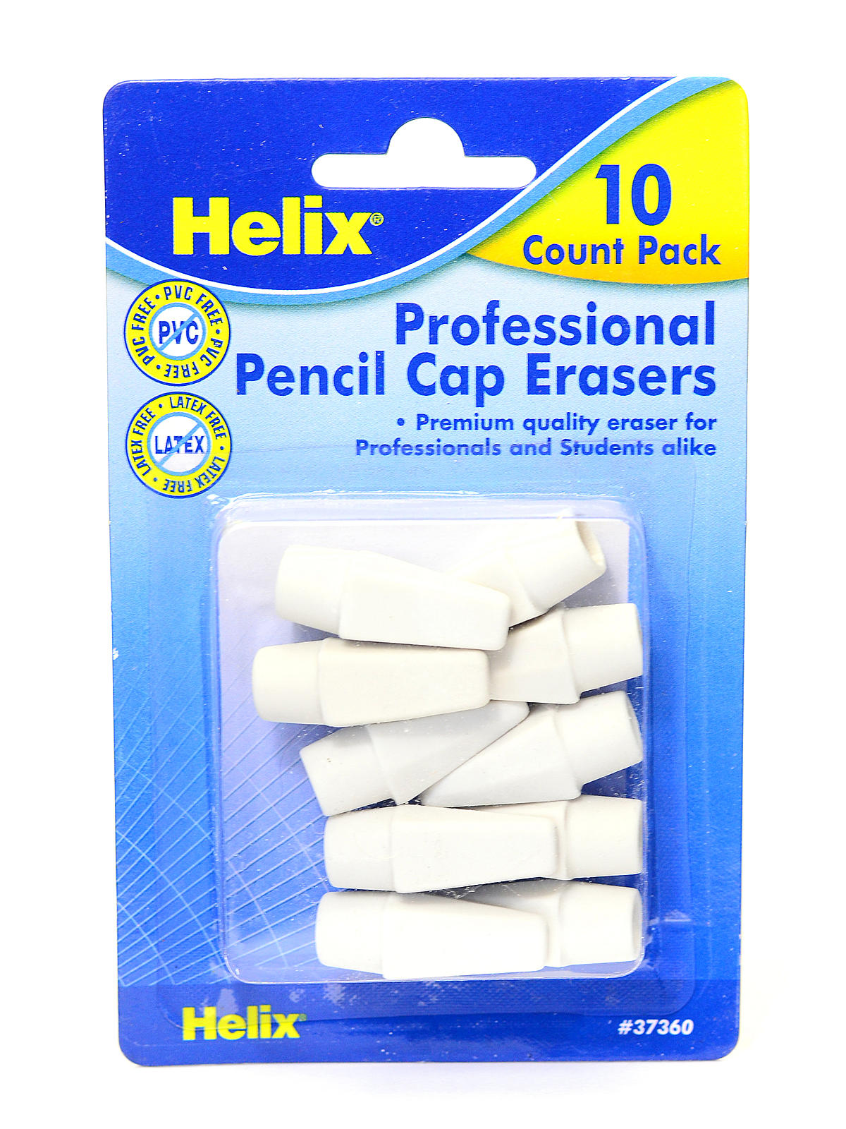 Eraser Caps White Pack Of 10 Professional Hi-polymer