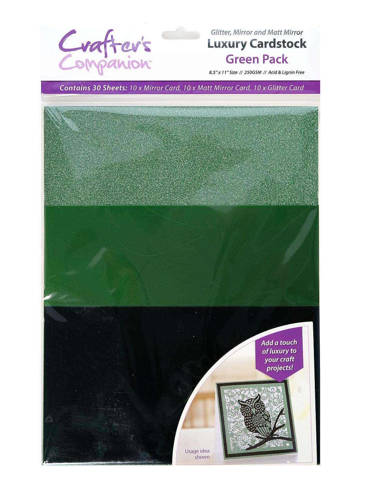 Luxury Cardstock Green 8 1 2 In. X 11 In. Pack Of 30 Sheets