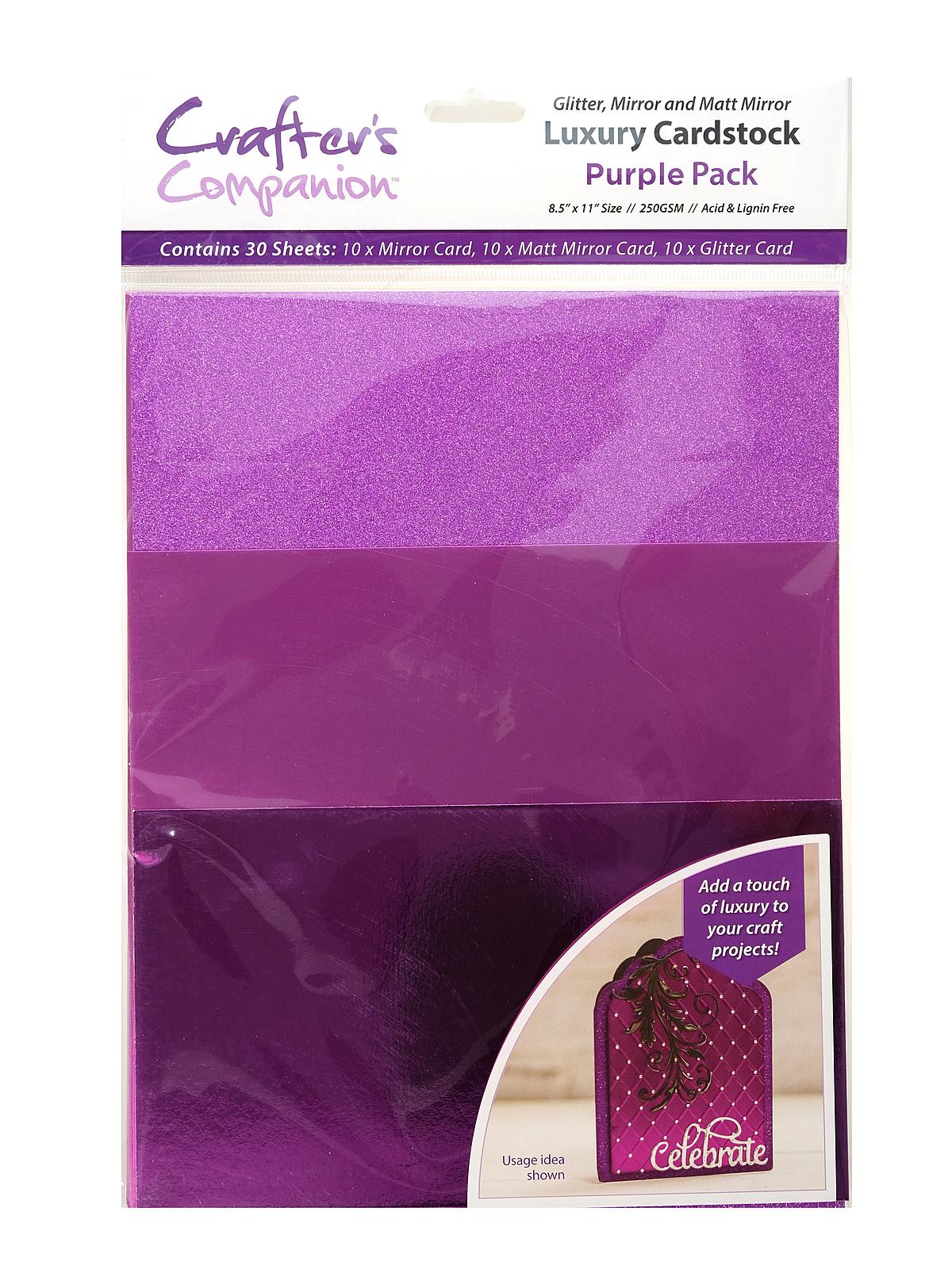 Luxury Cardstock Purple 8 1 2 In. X 11 In. Pack Of 30 Sheets