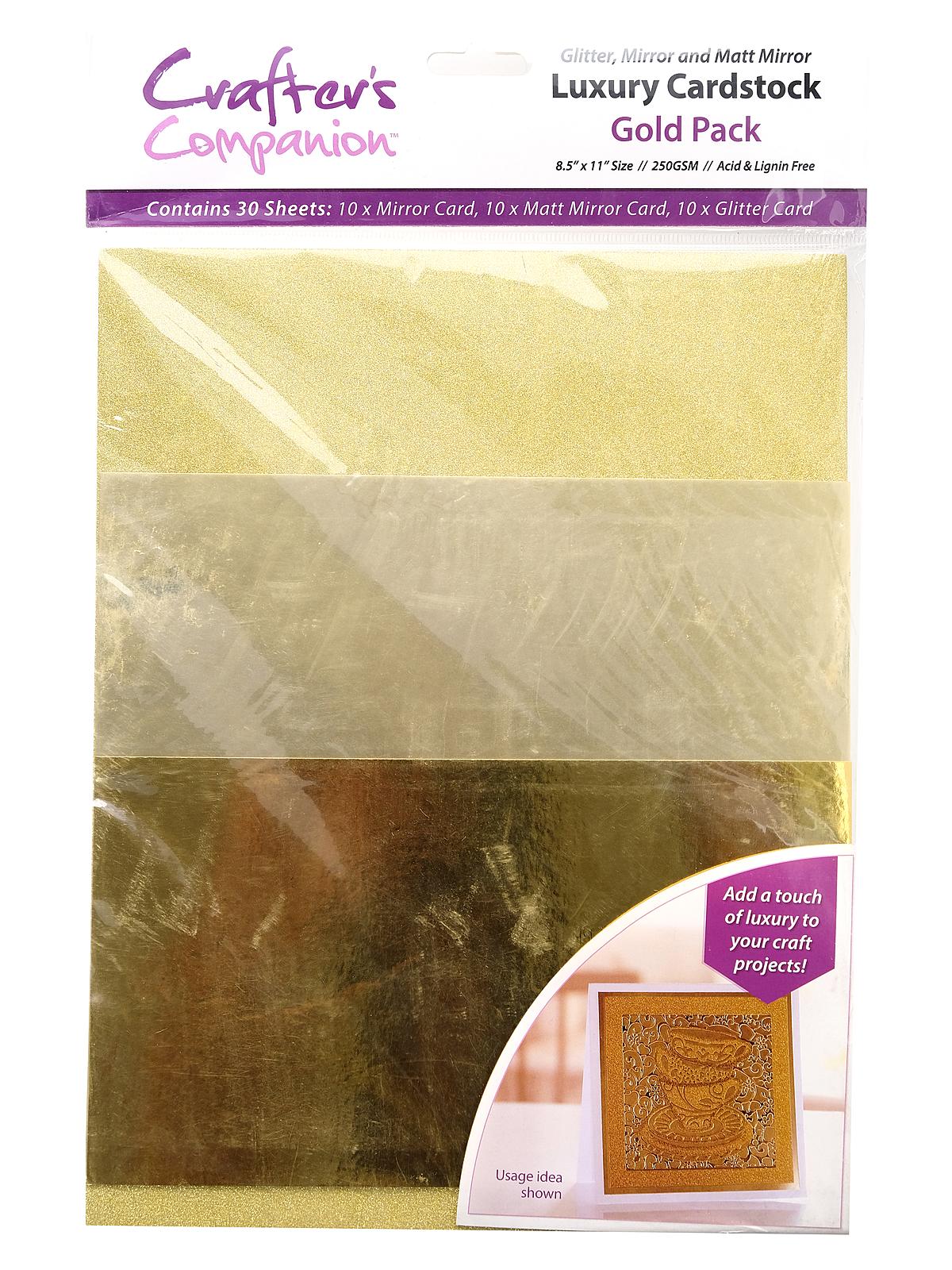 Luxury Cardstock Gold 8 1 2 In. X 11 In. Pack Of 30 Sheets