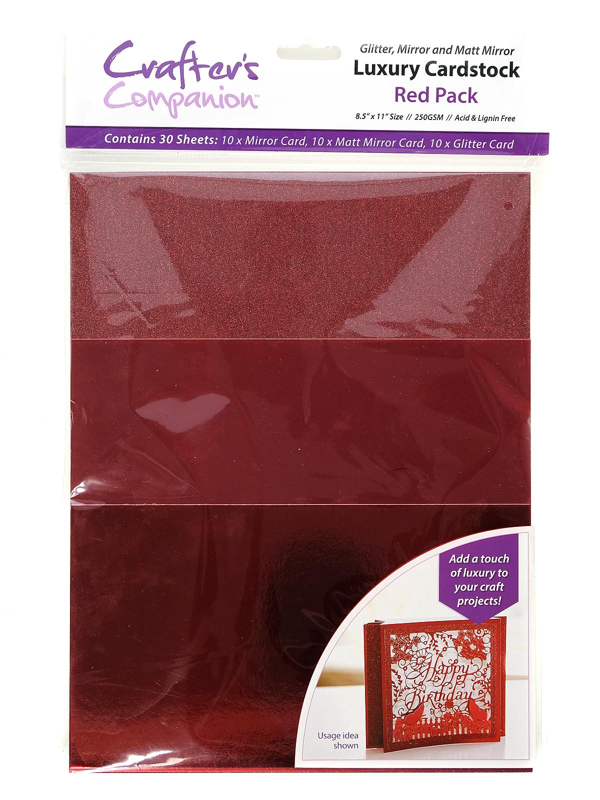 Luxury Cardstock Red 8 1 2 In. X 11 In. Pack Of 30 Sheets