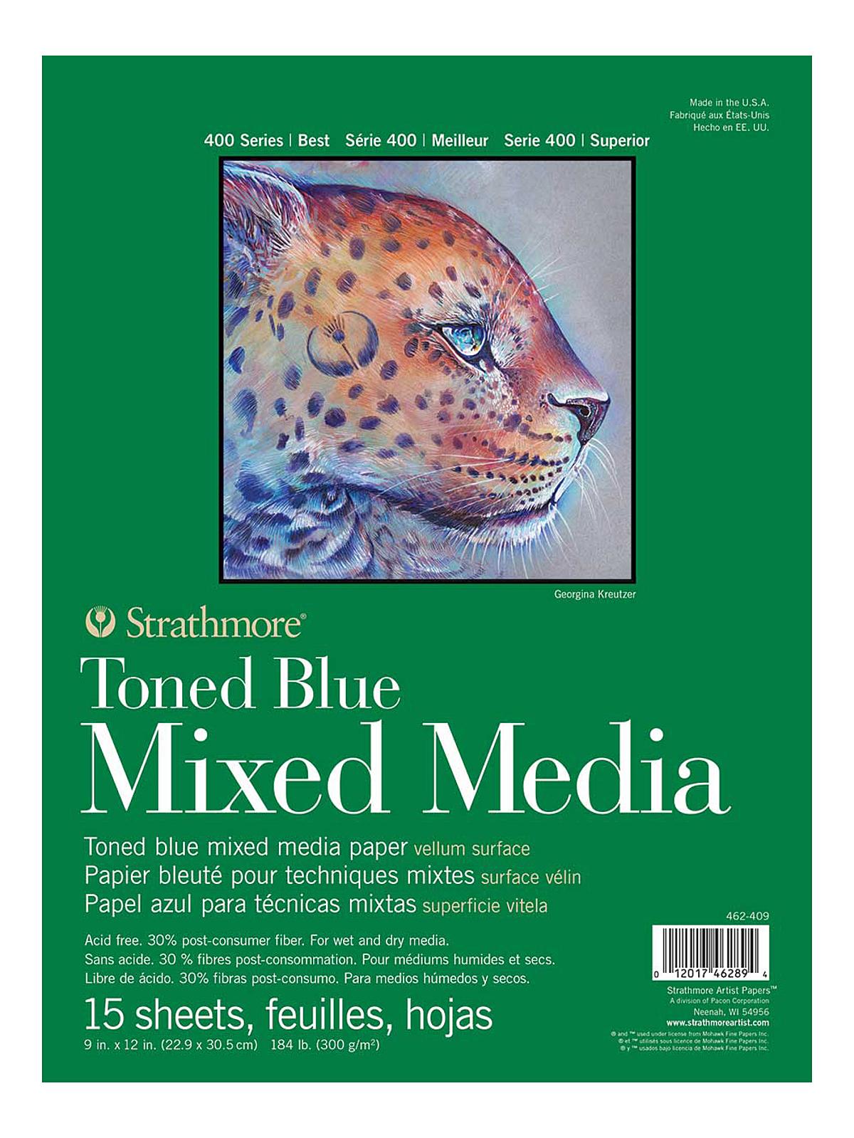 400 Series Toned Mixed Media Pad blue 9 in. x 12 in. 15 sheets