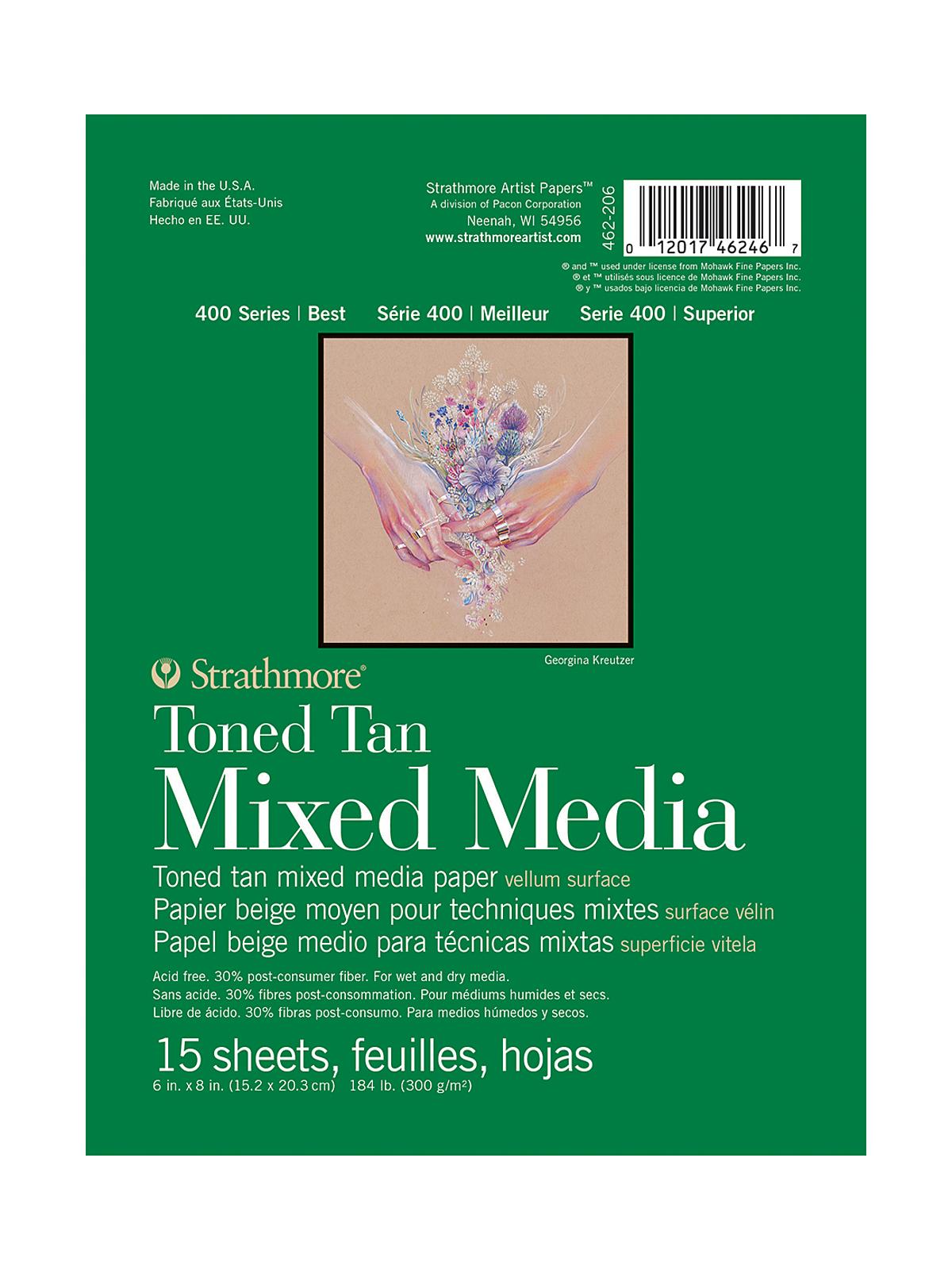 400 Series Toned Mixed Media Pad tan 6 in. x 8 in. 15 sheets