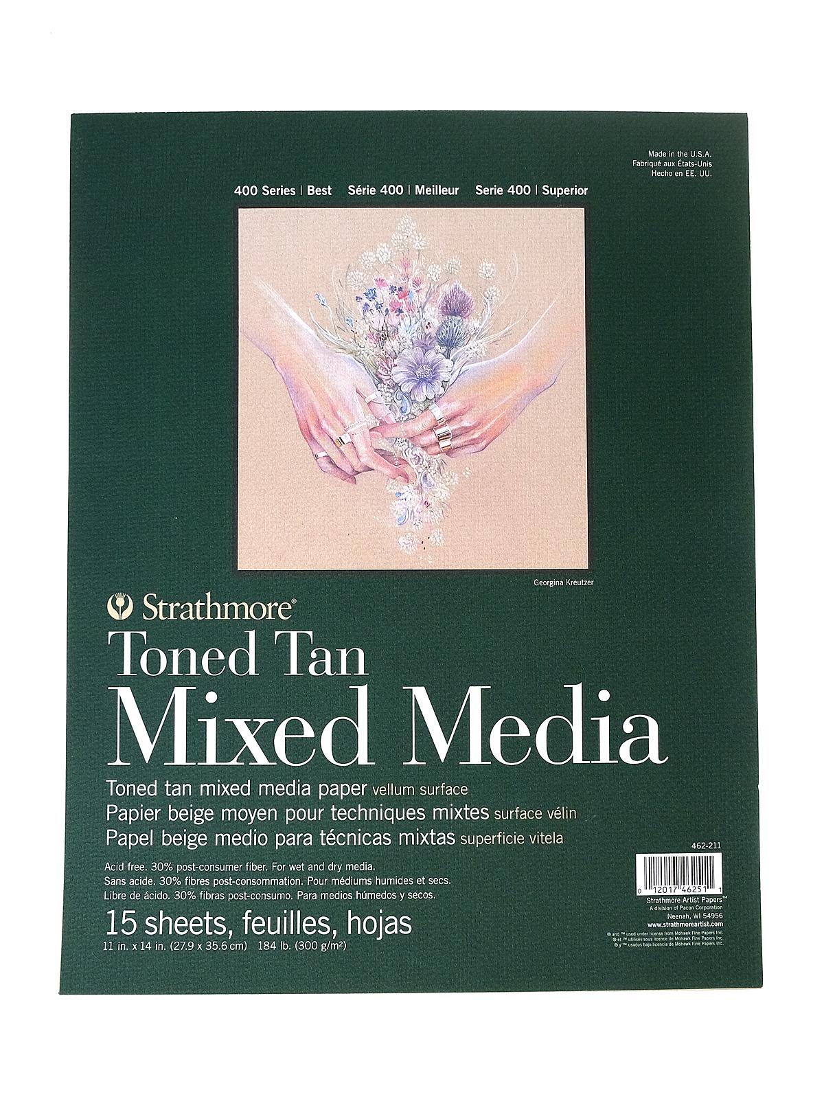 400 Series Toned Mixed Media Pad tan 11 in. x 14 in. 15 sheets