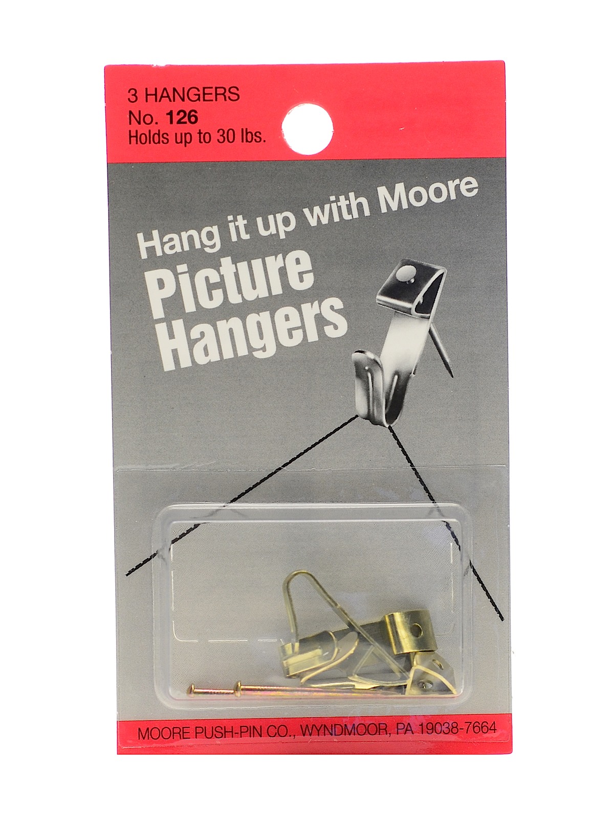 Picture Hangers Up To 30 Lbs. Pack Of 3