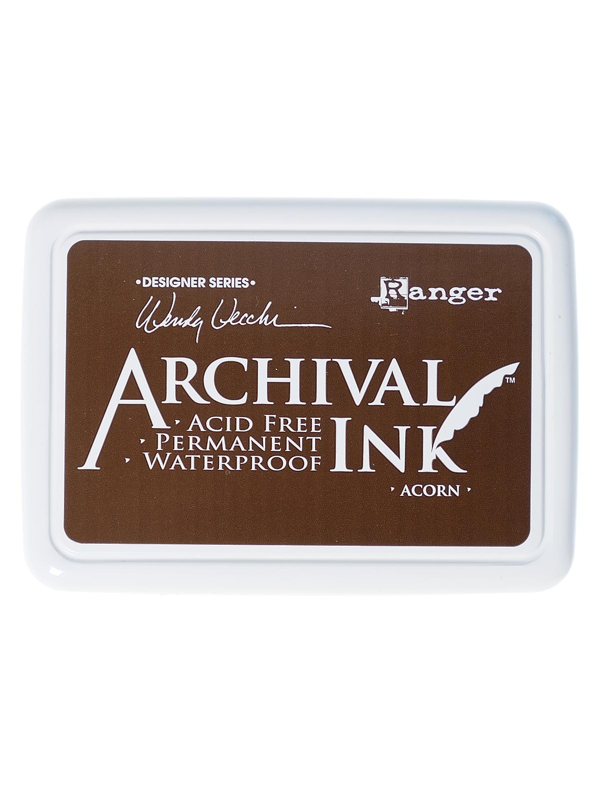 Archival Ink Wendy Vecchi Designer Series acorn 2 1 2 in. x 3 3 4 in. pad